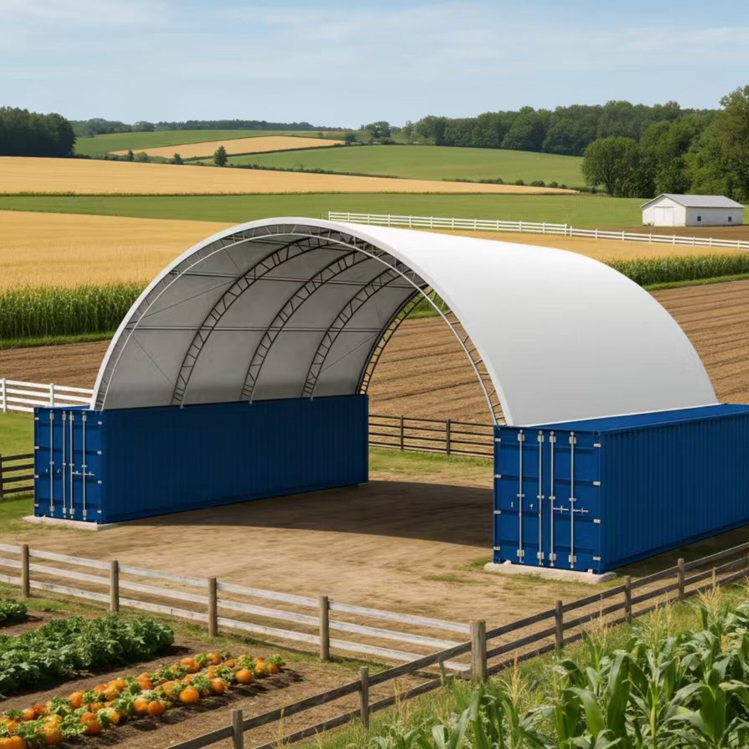 Mondawe 40 By 40in Double Frame Tarpaulin Tent Heavy Duty Warehouse Shelter