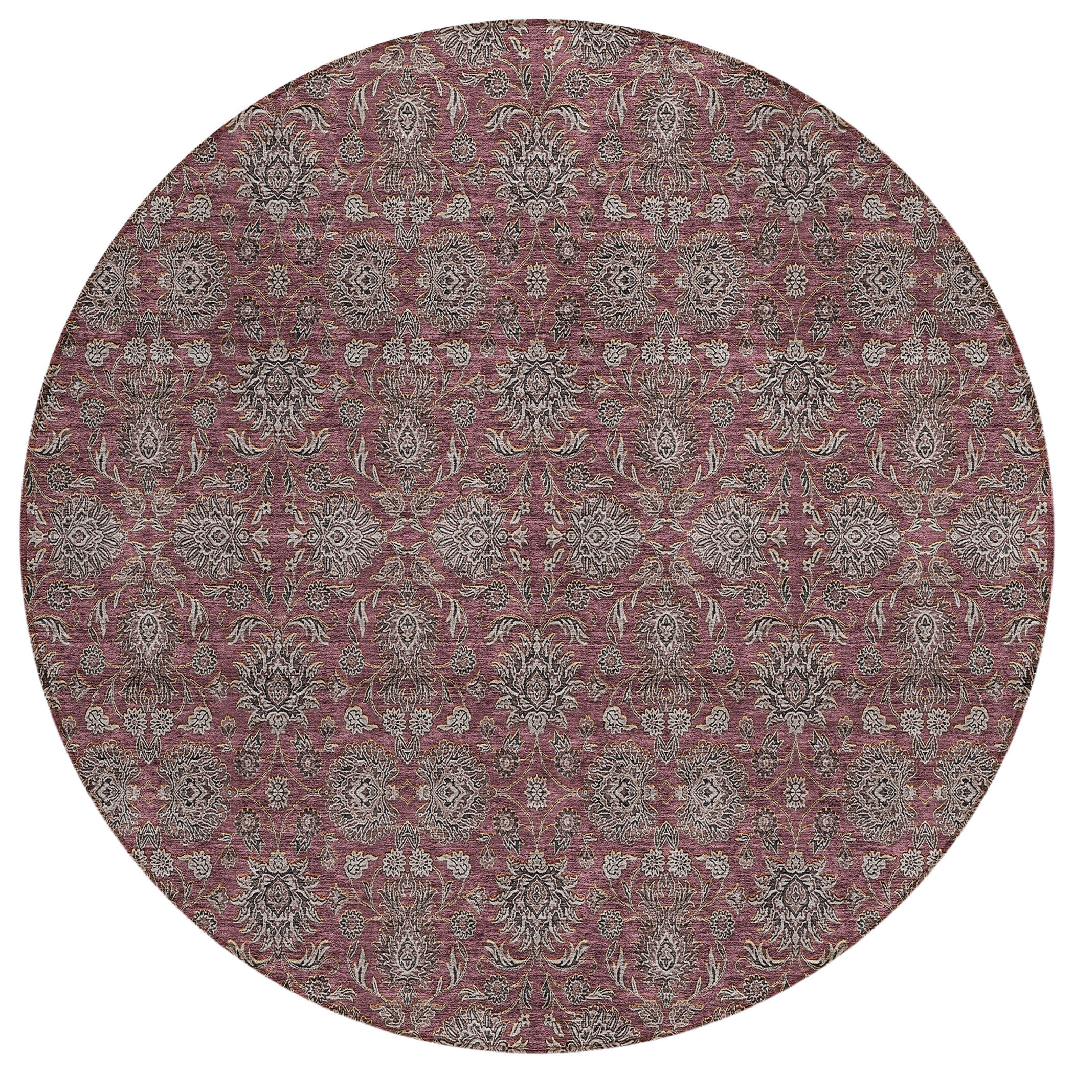 Addison Rugs ACN702MM8RO Chantille ACN702MM 8 x 8 (ft) Polyester Merlot Round Indoor/Outdoor Geometric Machine washable Area rug