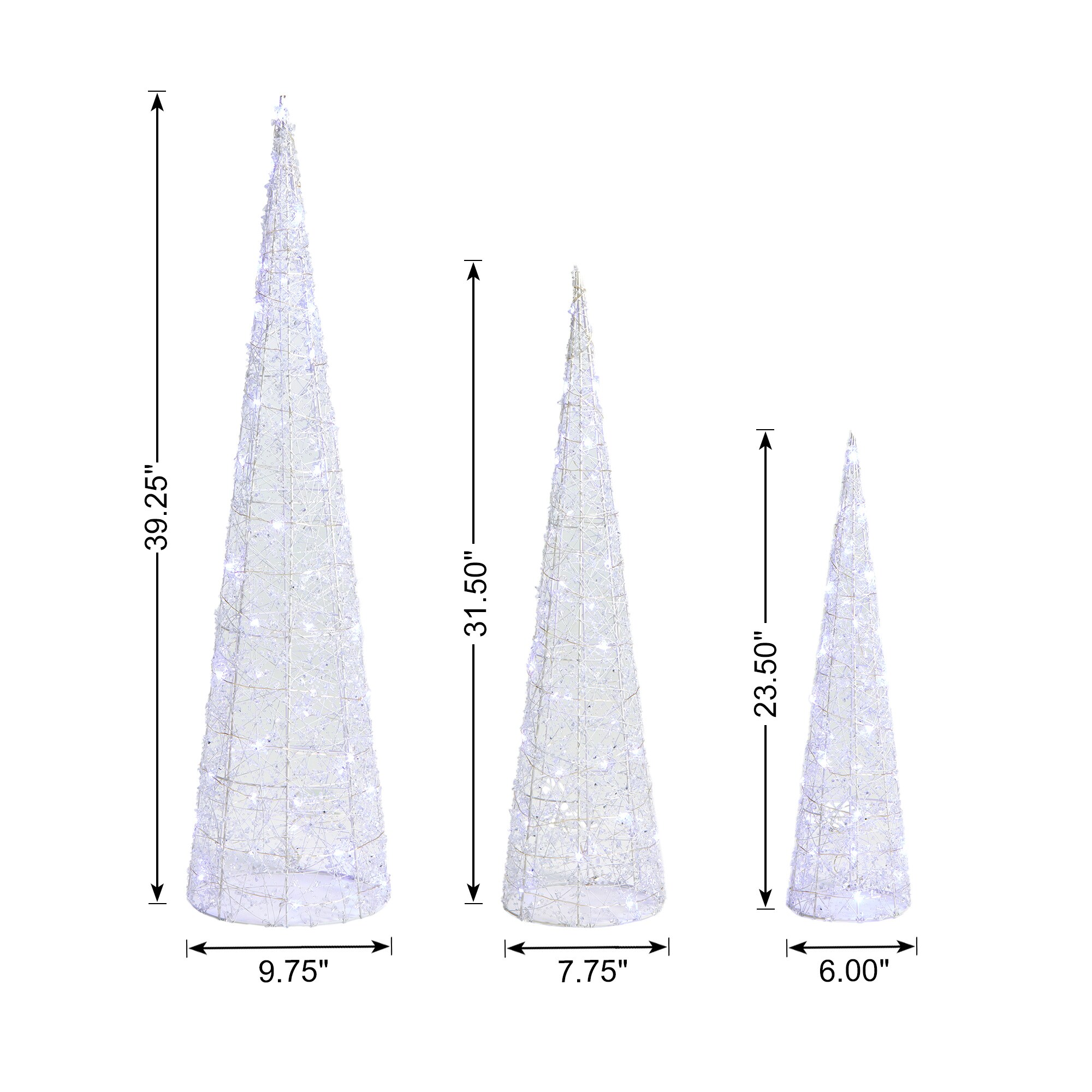 Glitzhome 2039800008 Table-Christmas-Decorations - View #3