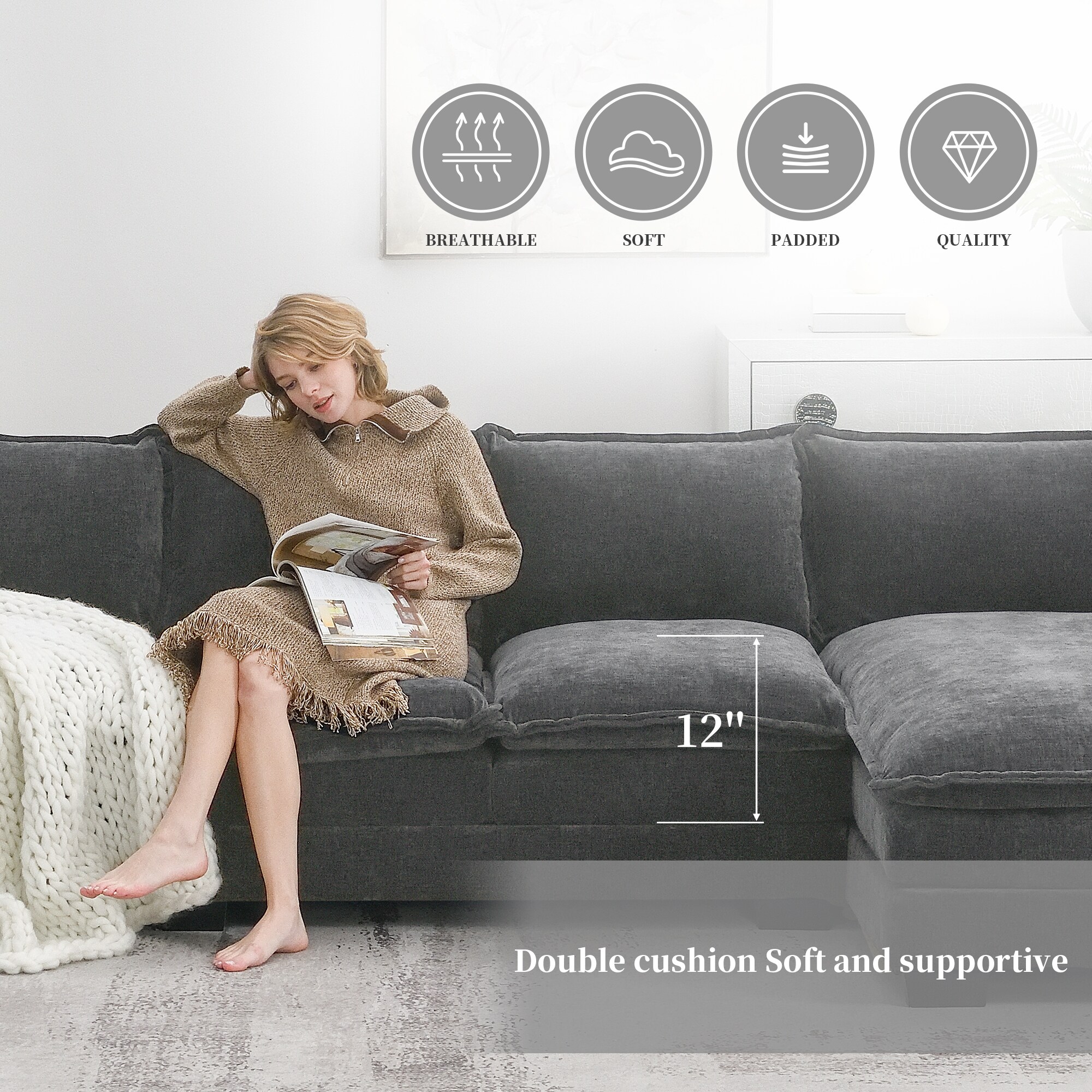 ModernLuxe N723S9015E Sofas-Loveseats - View #6