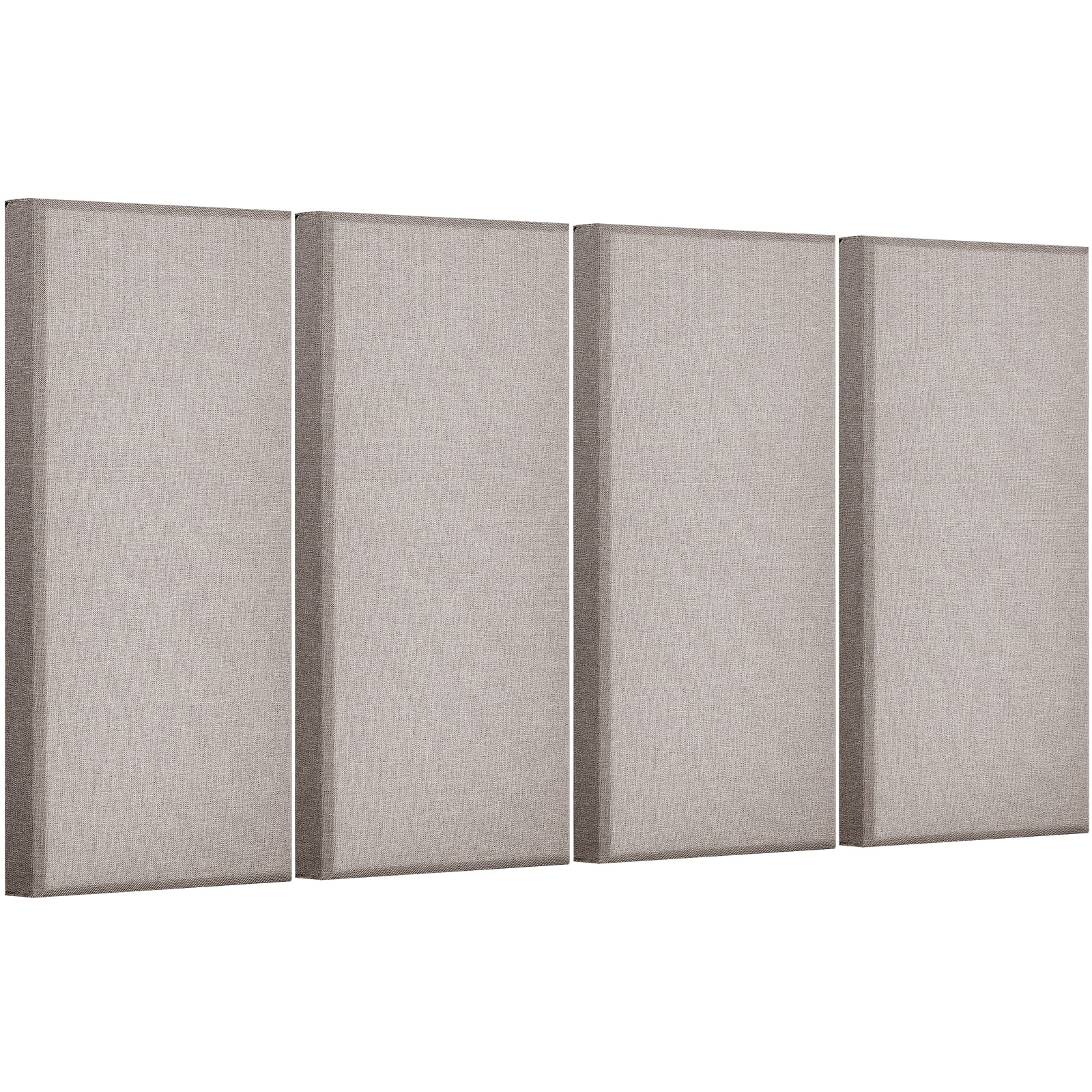 Tinyhomie 23.6 in x 11.8 in 2 in Thick Self Adhesive Camel Acoustic Wall Panels 4 Pieces Set