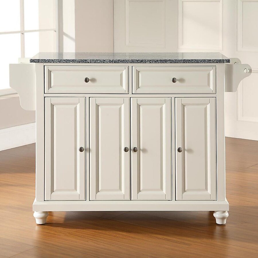 Crosley Furniture White Composite Base with Composite Wood Top Kitchen Island (18-in x 52-in x 36-in) Crosley Furniture White Composite Base with Composite Wood Top Kitchen Island (18-in x 52-in x 36-in)