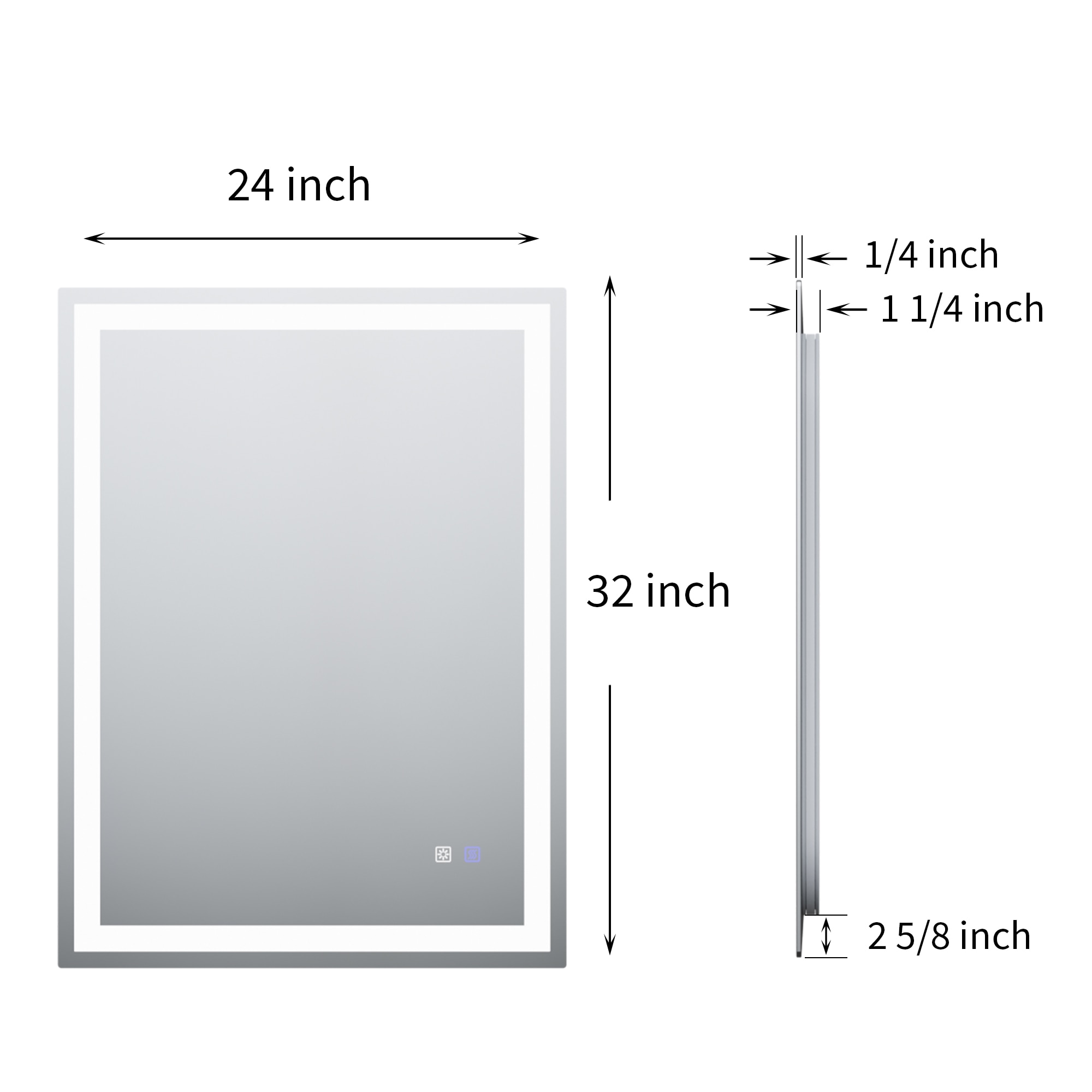 ExBrite JQBM2436FBVC Framed-Bath-Mirrors - View #3