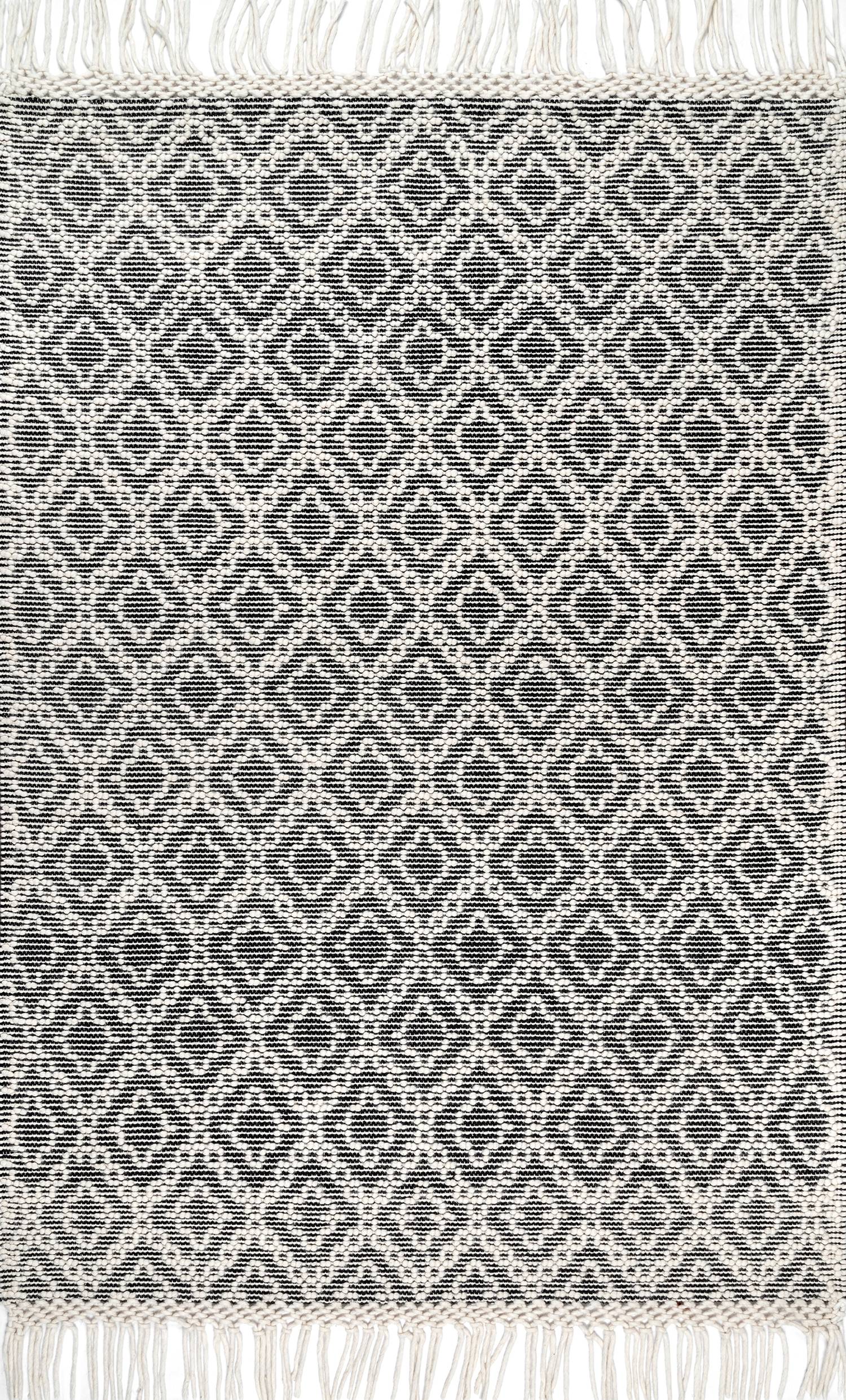 nuLOOM 9 X 12 (ft) Wool Ivory Indoor Geometric Area Rug at Lowes.com