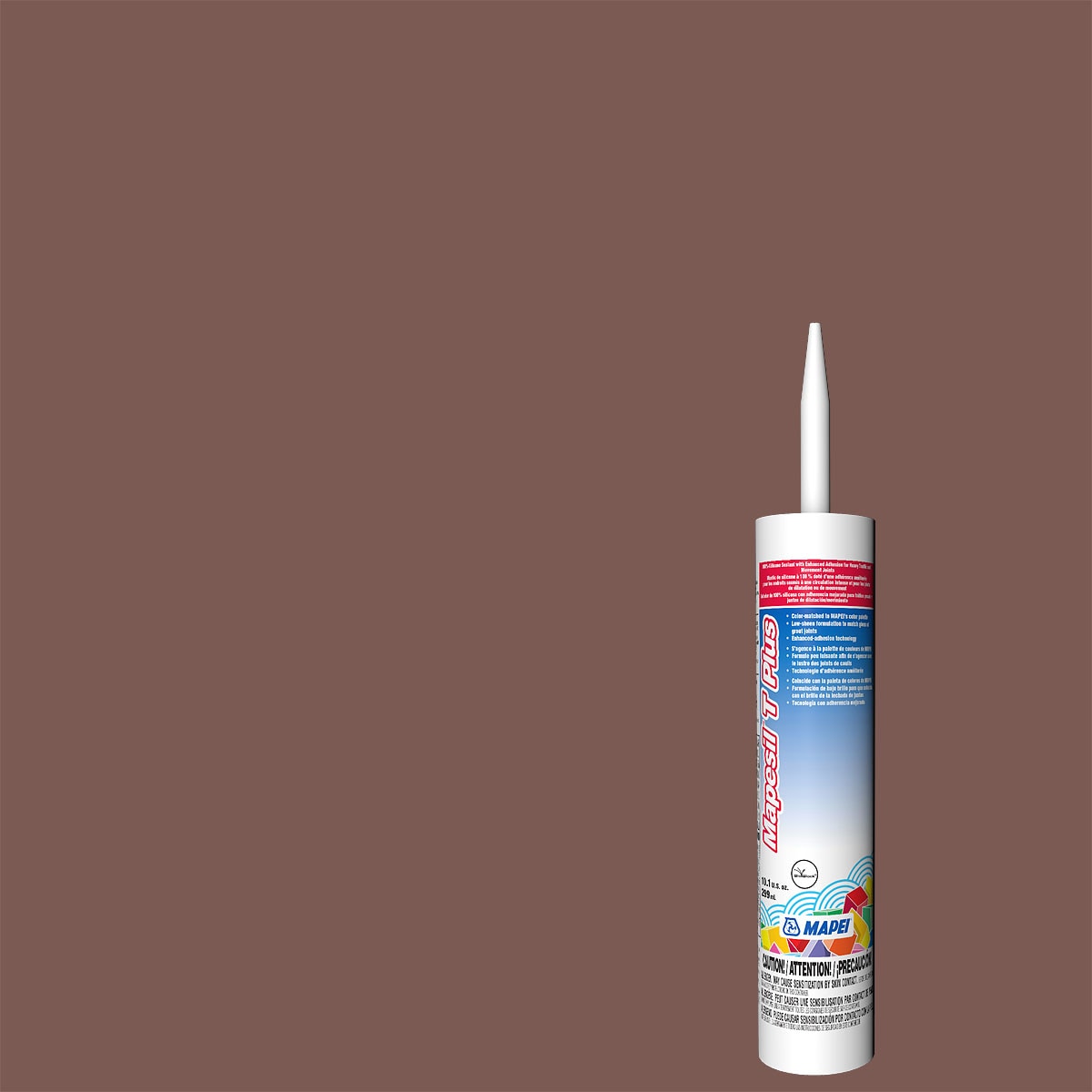 MAPEI 3BU511391 Mapesil T Plus 10.1-oz Multi-use Brick Red #5113 Silicone Caulk