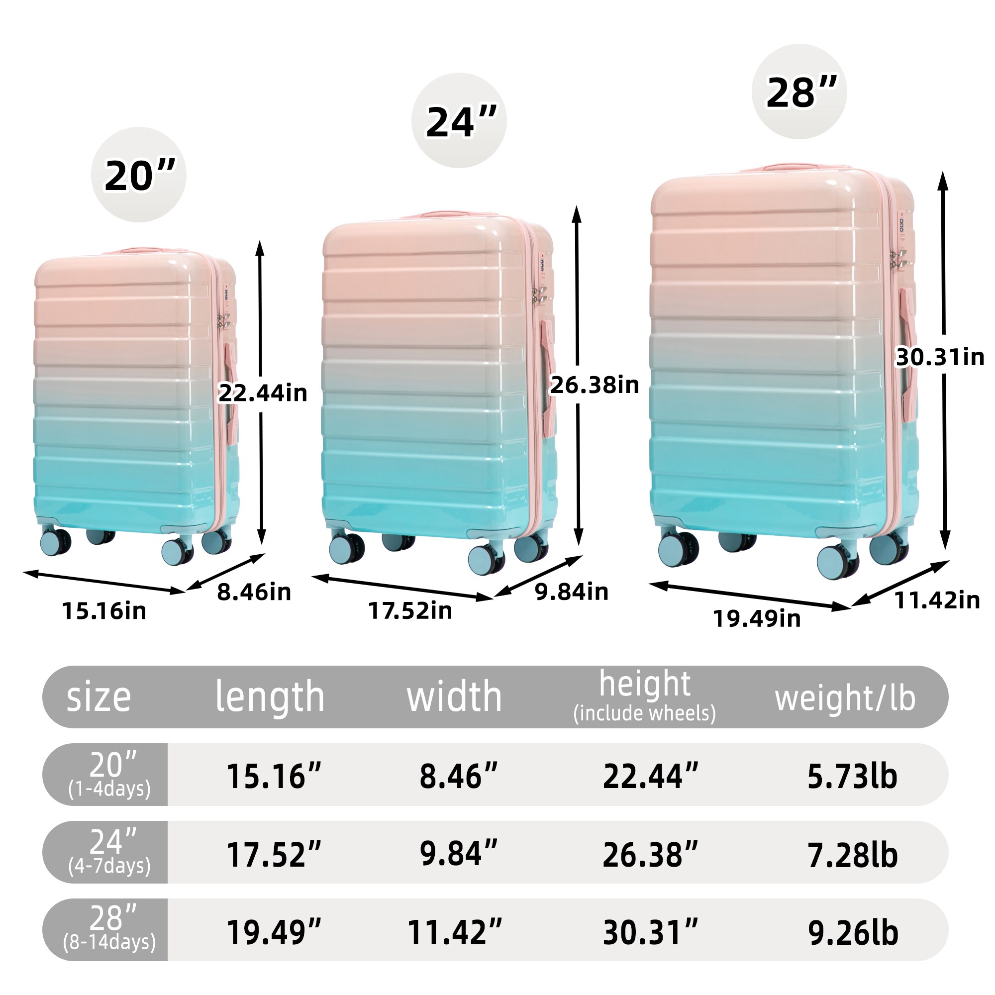 SINOFURN SYD9600004BN Luggage-And-Luggage-Sets - View #20