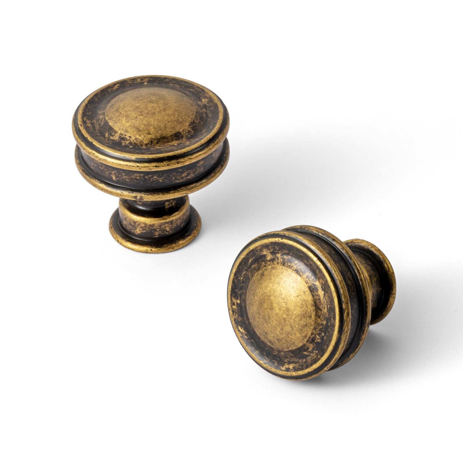 Miaokesen 7597GT-DK-6 1-3/16-in Antique Brass Mushroom Classic Cabinet Knob 6 -Pack