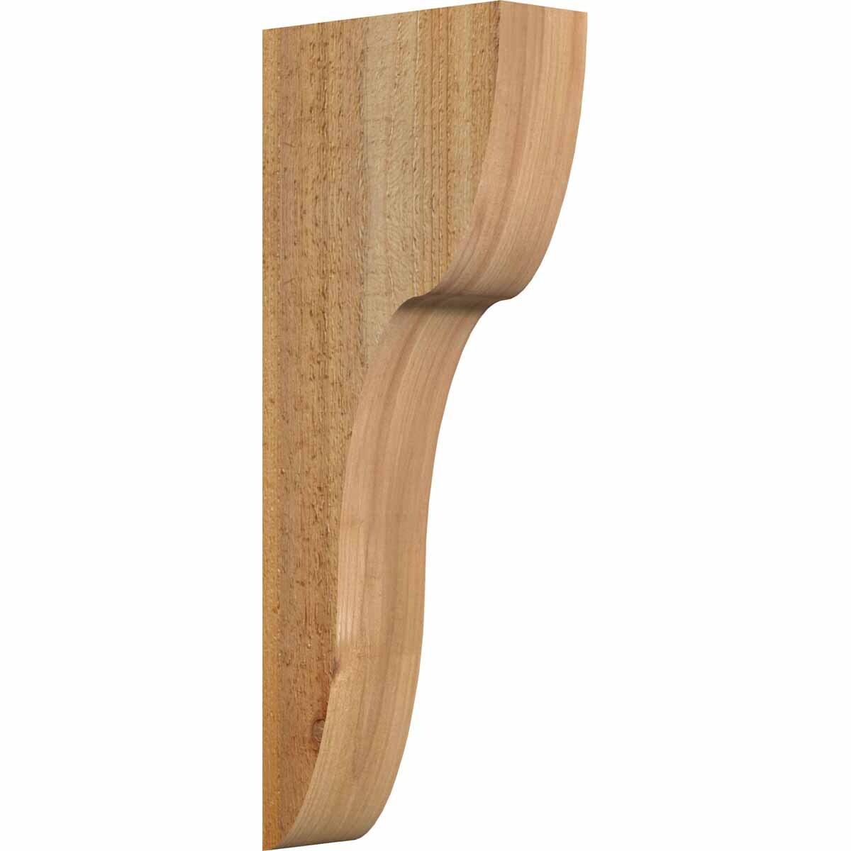 Ekena Millwork COR04X10X26CAR00RWR 4-in x 10-in x 26-in Carmel Unfinished Western red cedar Wood Paintable/Stainable Corbel