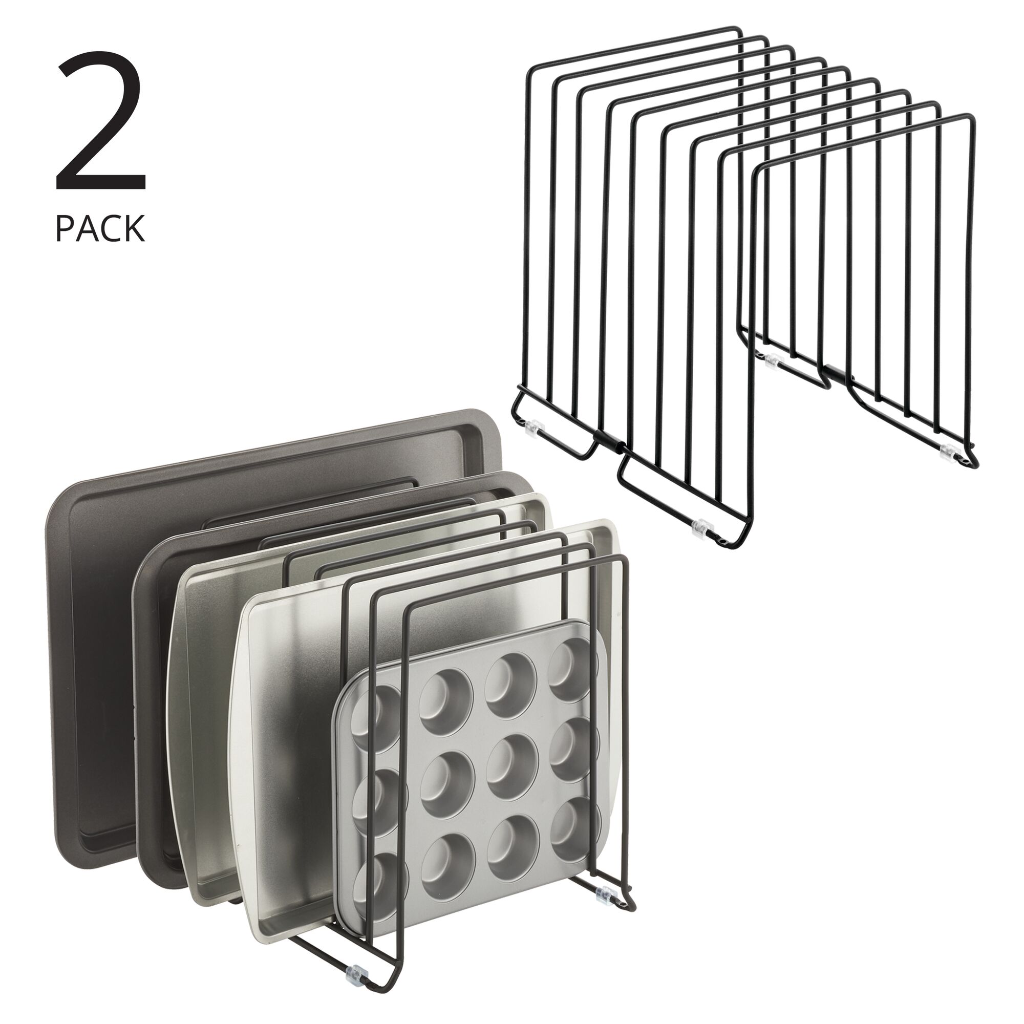 mDesign Metal 3-Tier Vertical Corner Shelf Unit for Bathroom Storage