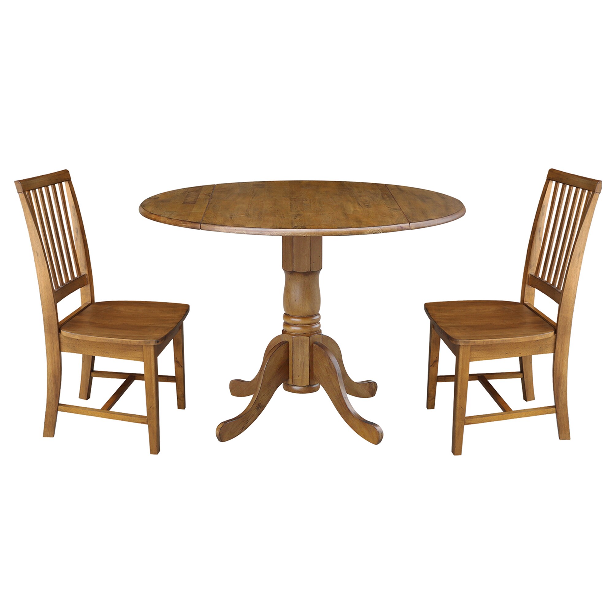International Concepts K59-42DP-C265 Pecan Casual Dining Room Set with Round Table (Seats 4)