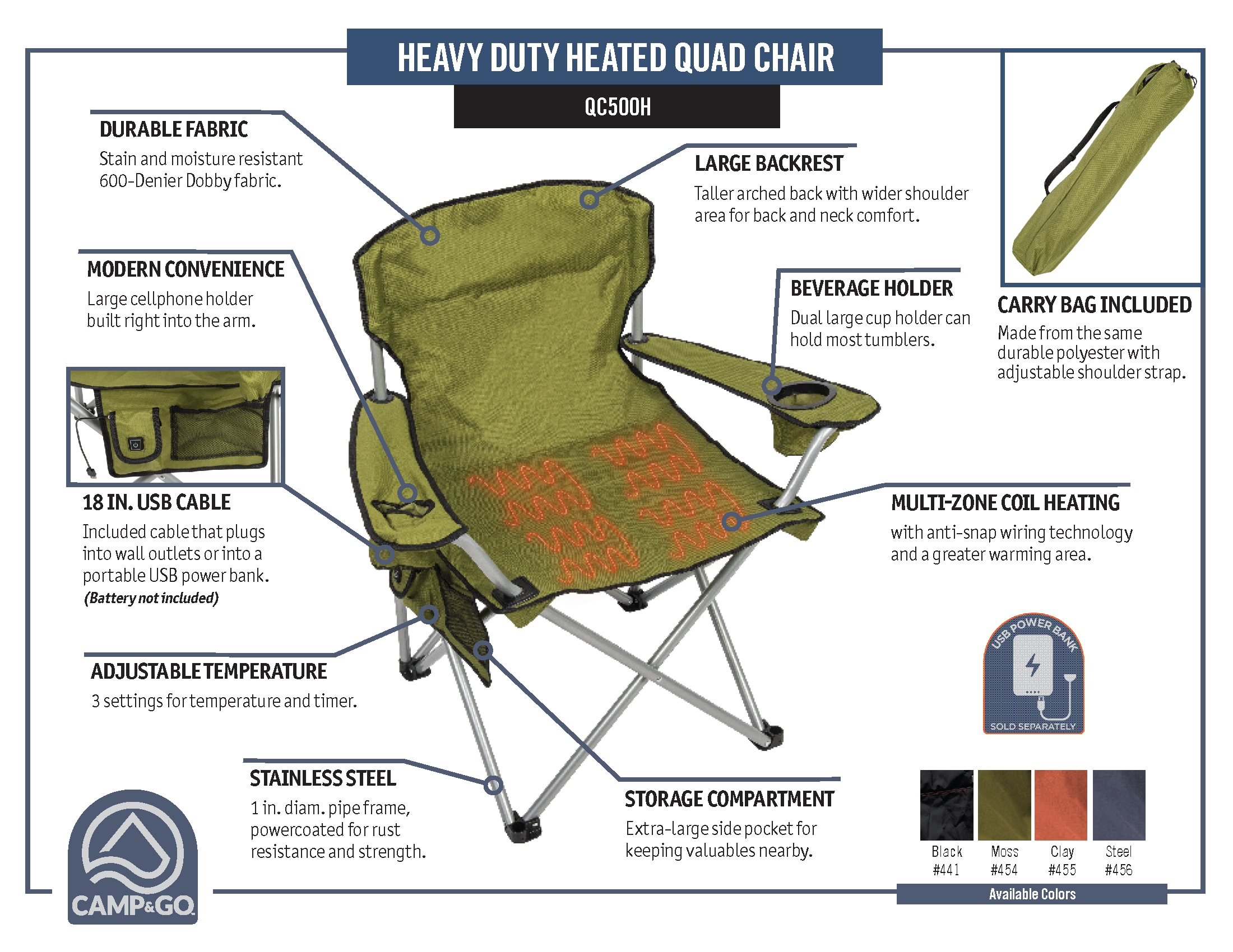 Camp & Go QC500H-454-1 Beach-Camping-Chairs - View #9
