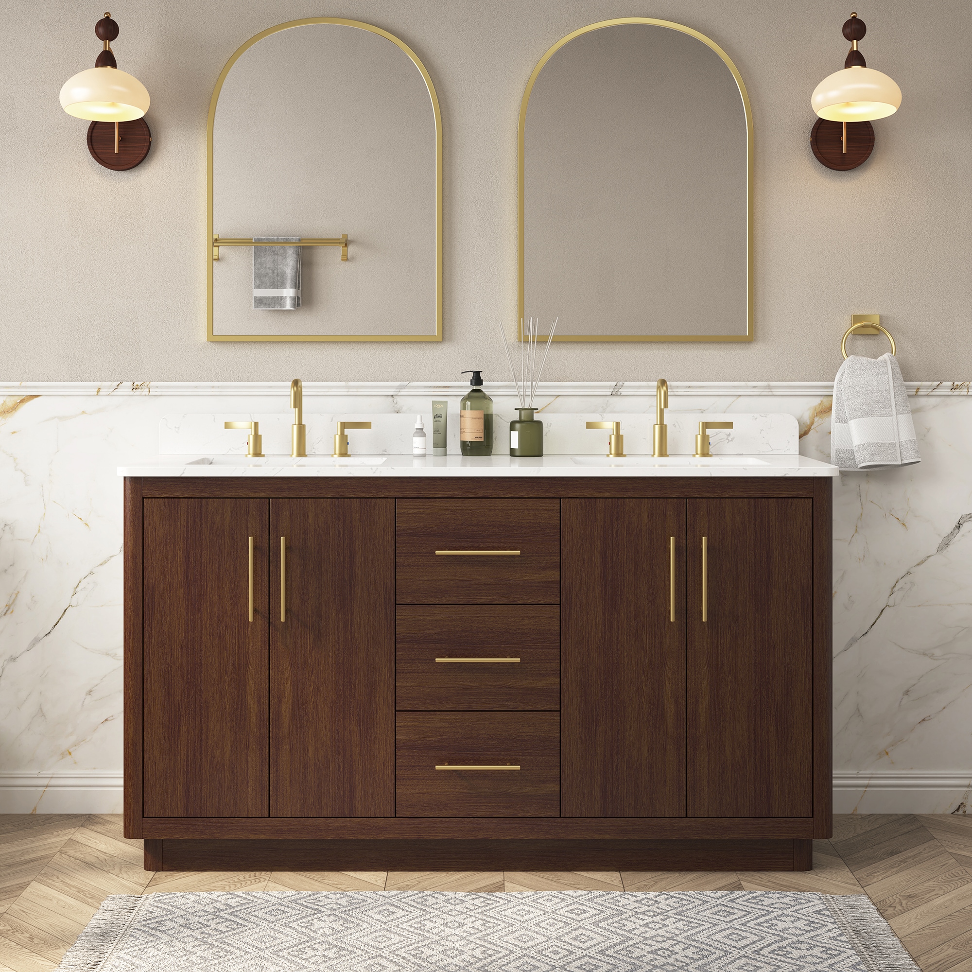 DELUXE LIVING V24002-60WT Bath-Vanity-Combo - View #9