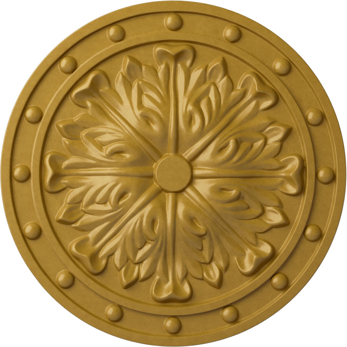 Ekena Millwork CM20FOIGS Foster Acanthus Leaf 20.5-in W x 20.5-in L Painted Iridescent Gold Polyurethane Whole Ceiling Medallion
