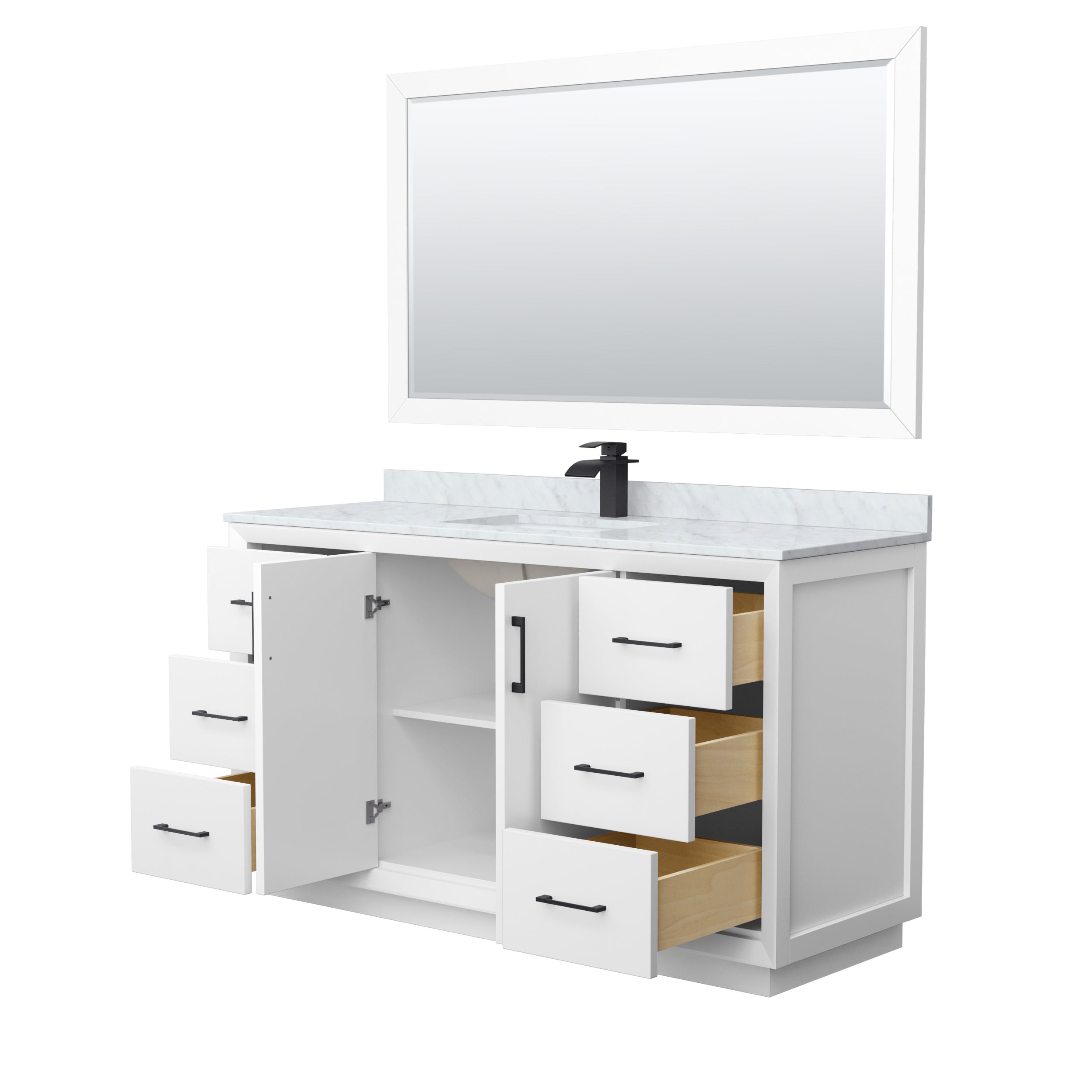 Wyndham Collection WCF414160SWBCMUNSM58 Bath-Vanity-Combo - View #2