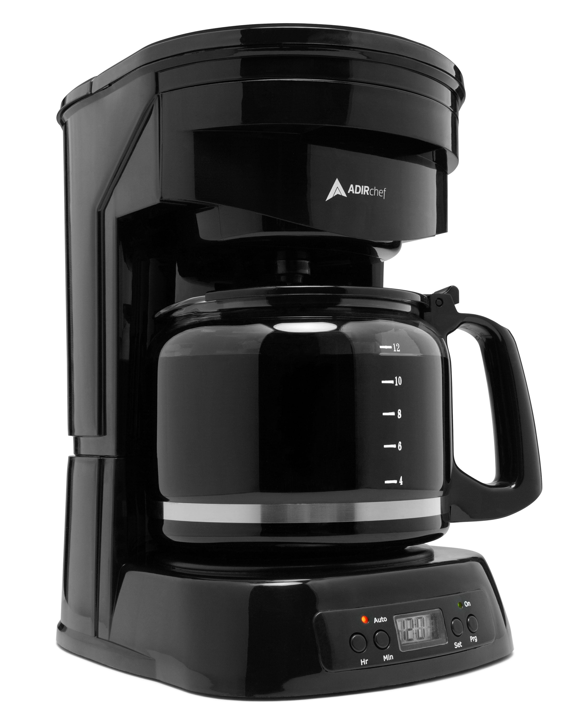 AdirChef 800-12-BK 12-Cup Black Commercial/Residential Drip Coffee Maker