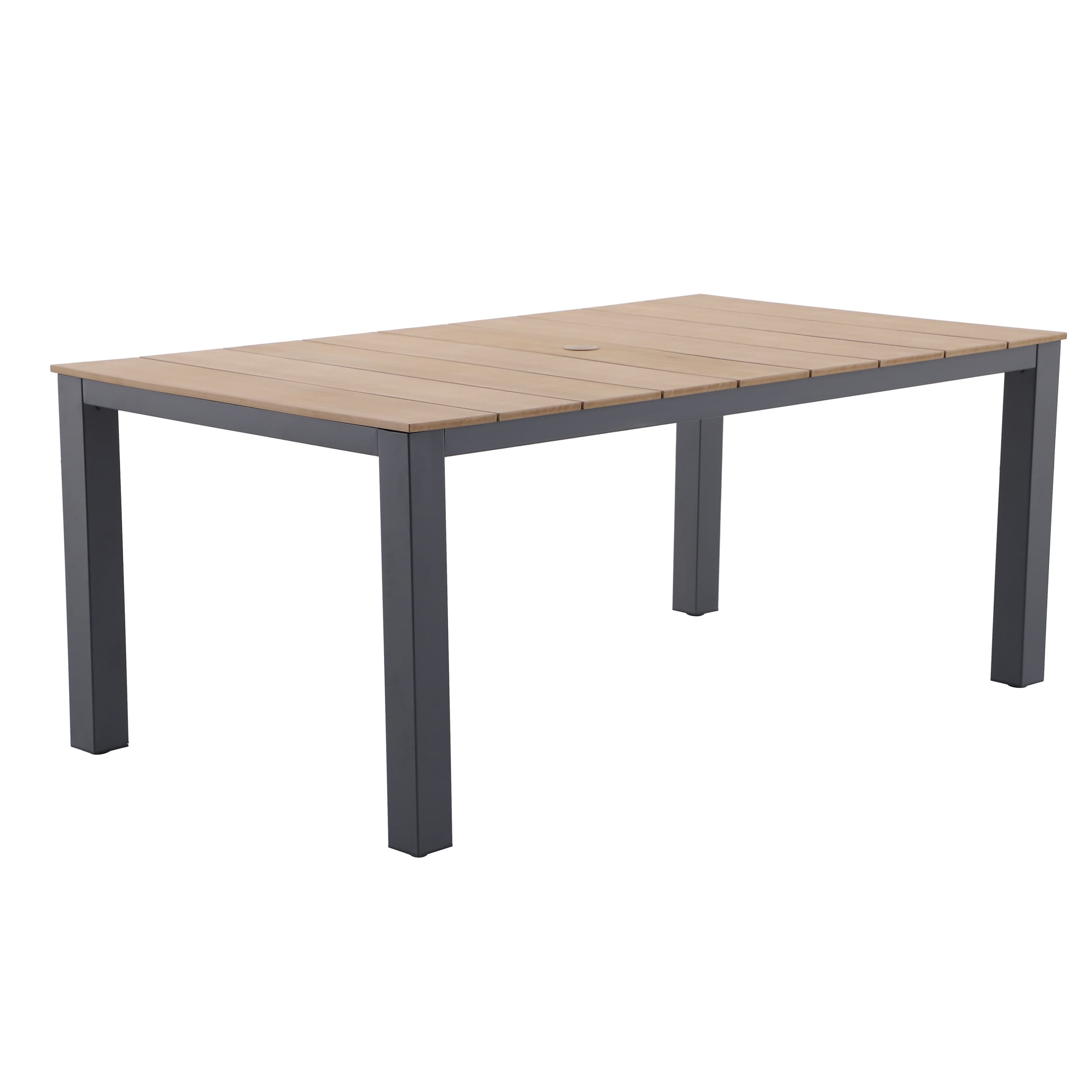 Style Selections FTS71153M Waterline Rectangle Outdoor Dining 40.35-in W x 71.06-in L with Umbrella Hole