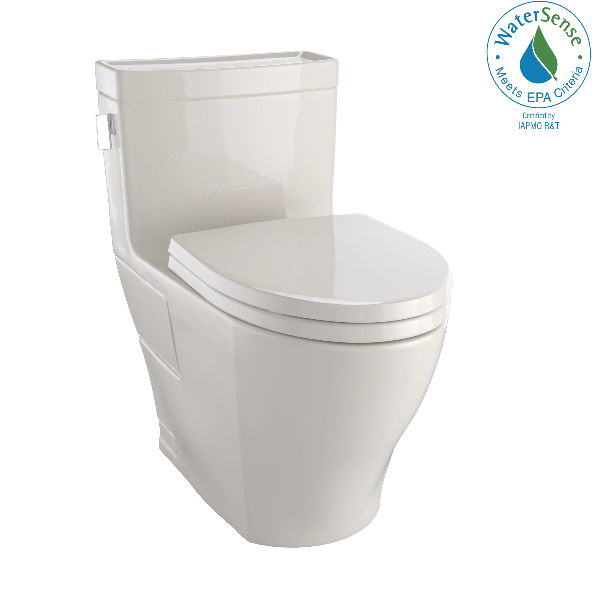 TOTO MS624124CEFG-03 Legato Bone Elongated Chair height Soft Close 1-piece Toilet 12-in Rough-In WaterSense 1.28 GPF