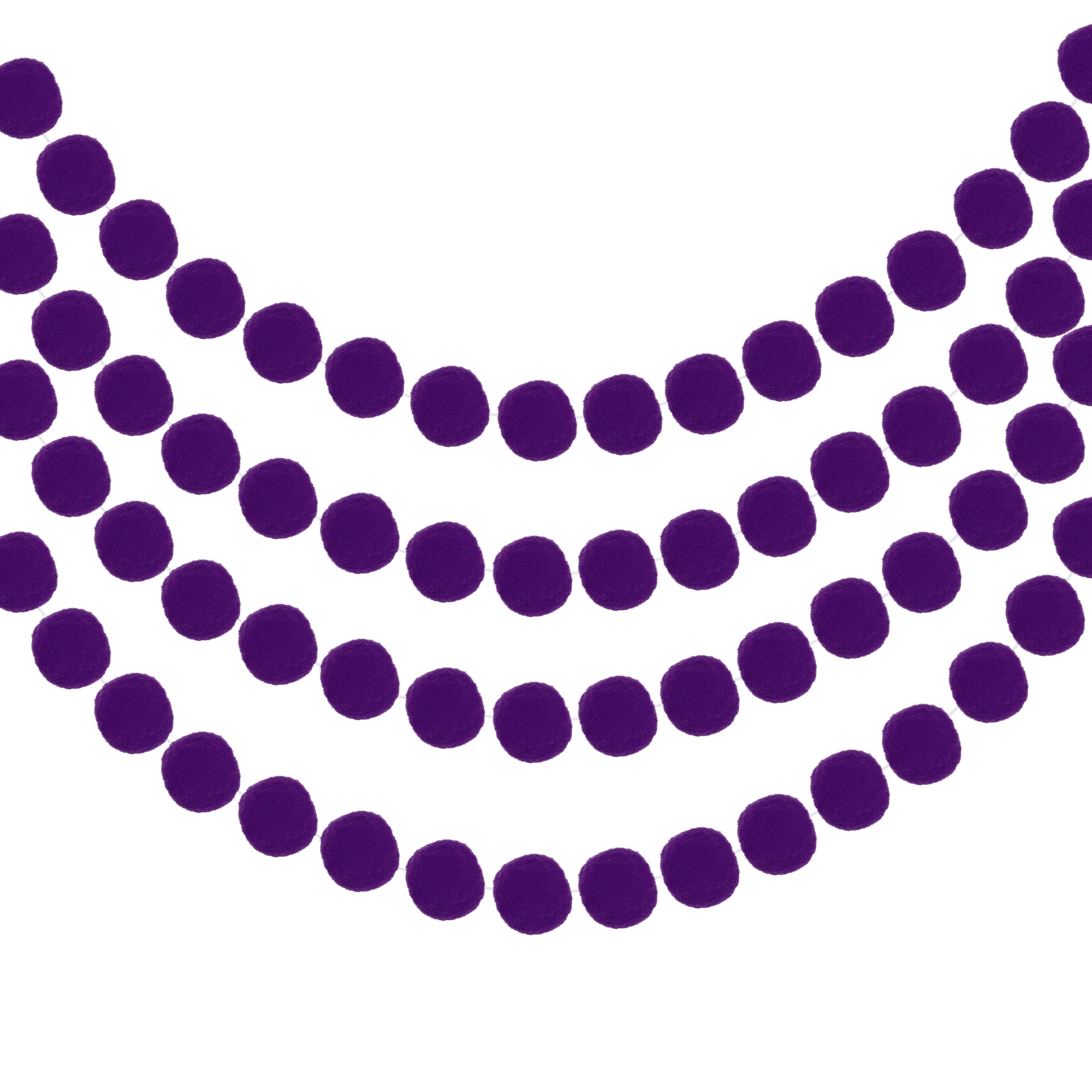 PATIKIL 4pcs Pom Pom Garland 6.5 Feet Decorative Hanging Garland Ball Banner with 20pcs Felt Balls for Halloween Thanksgiving Christmas Wedding Birthday Party Room Decor Dark Purple