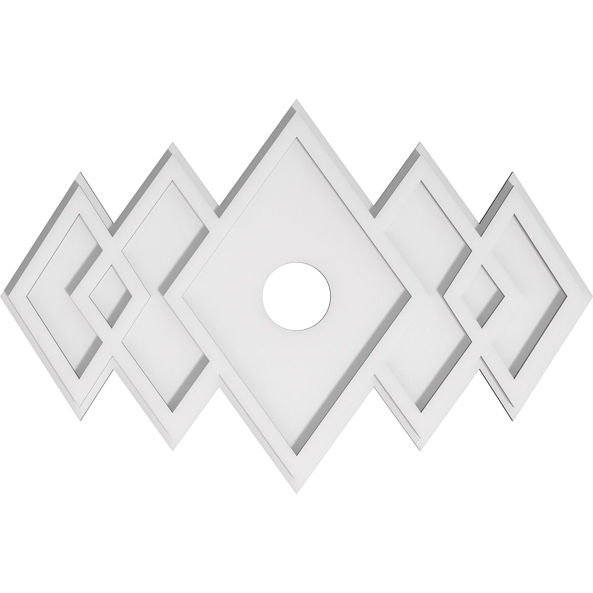 Ekena Millwork CMP26X17ZE-03000 Zoe 26-in W x 17.375-in L Contemporary PVC Whole Ceiling Medallion