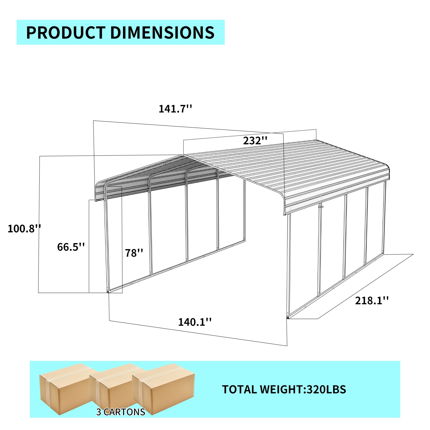 Dimakai DI-QFWS0063P Carport-Covers - View #5
