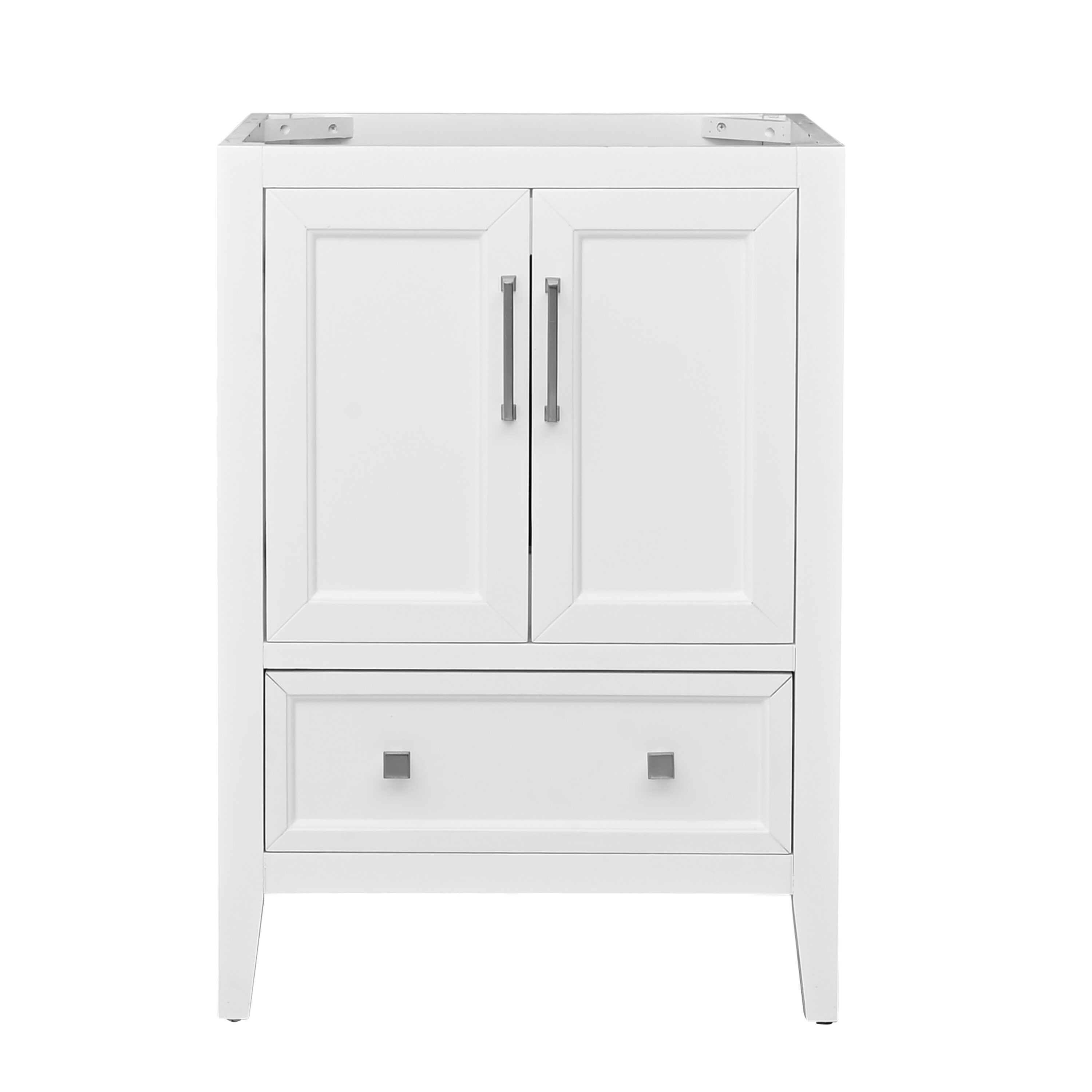 Avanity EVERETTE-V24-WT Everette 24-in White Bathroom Vanity Base Cabinet without Top