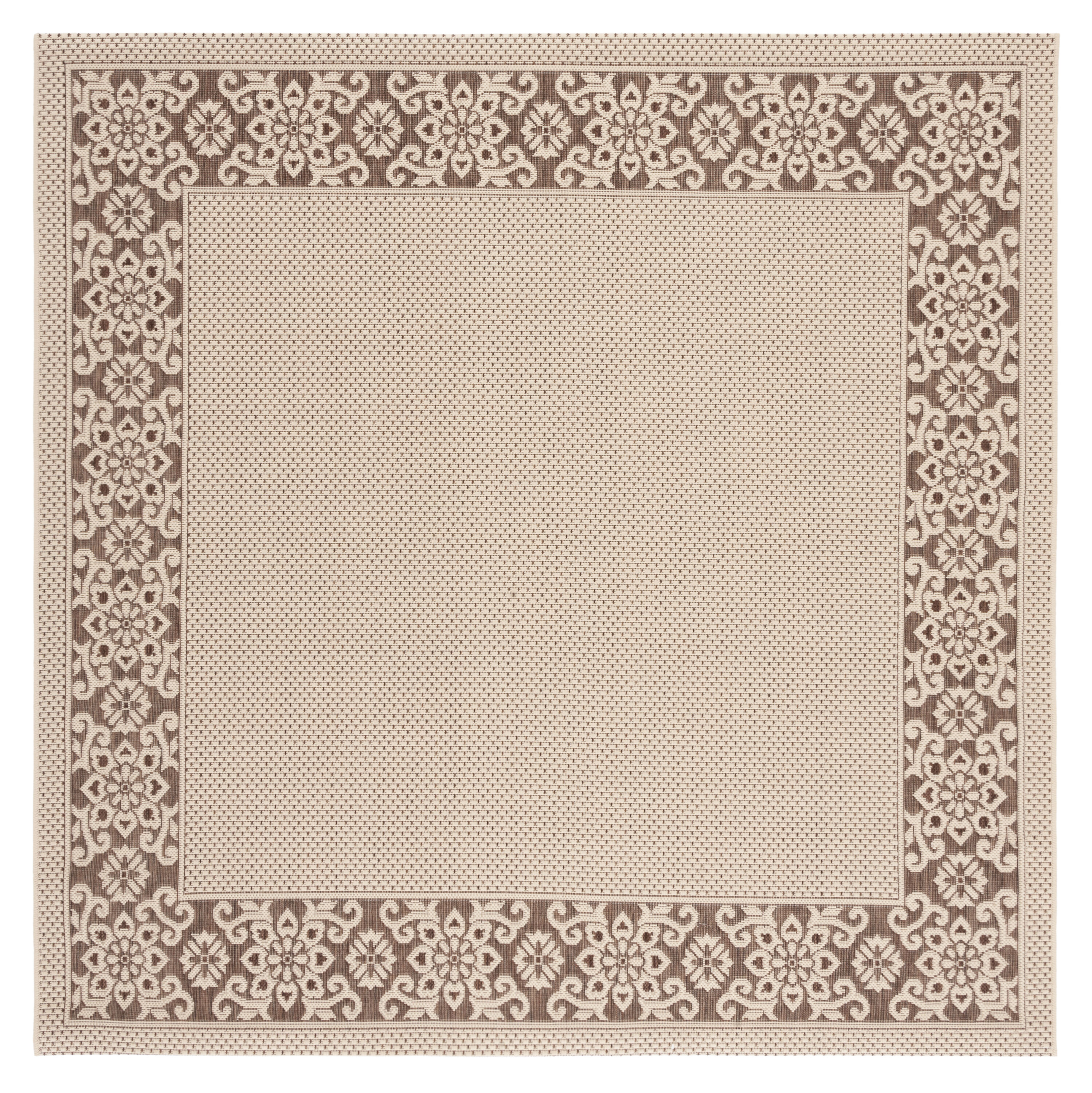 Courtyard 6003-219 Cream L.Chocolate 7 X 7 Area Rug