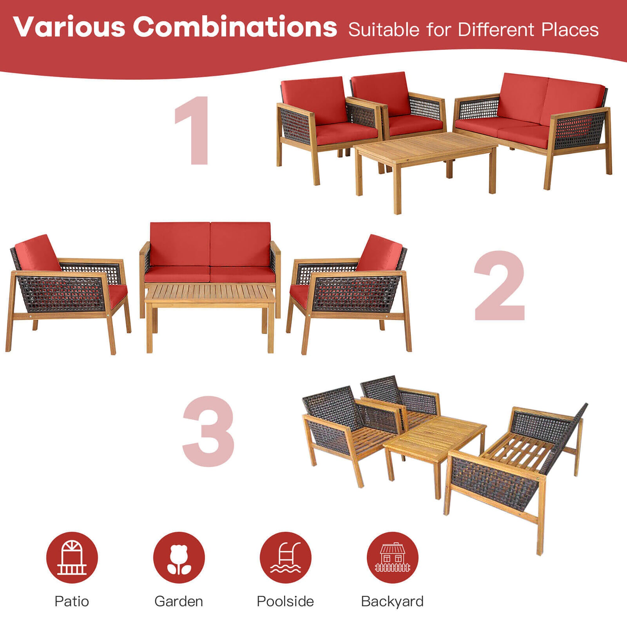 BABOOM BOM-4RE+-CO Patio-Conversation-Sets - View #5