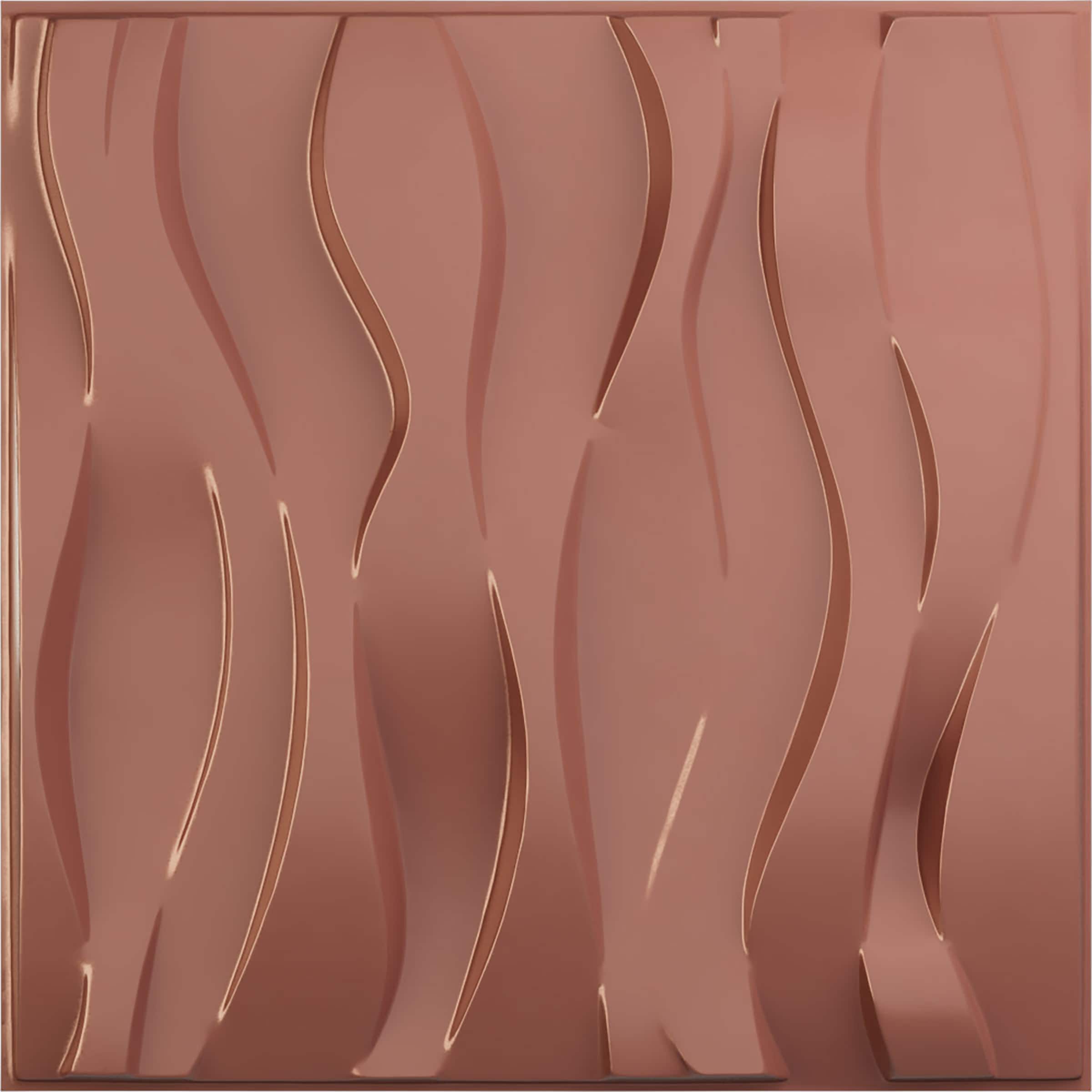 Ekena Millwork WP20X20RVFCP-CASE-12 19-5/8-in x 19-5/8-in Embossed Paintable/Stainable Pink PVC Wall Panel ( 12 -Pack, Covers 32.04-sq ft )