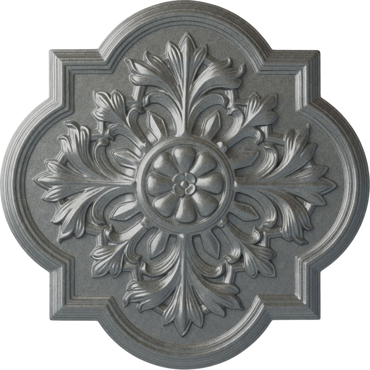 Ekena Millwork CM20BOPLS Bonetti 20-in W x 20-in L Painted Platinum Polyurethane Whole Ceiling Medallion