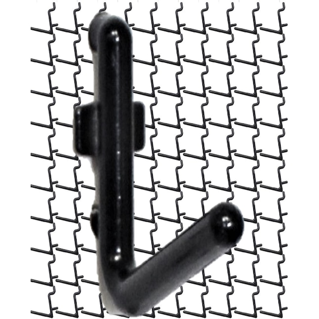 WallPeg 75-Pk Black Pegboard Hooks - 25 J, 25 L, & 25 Jumbo Flex-Lock Peg Hooks AM-75-B