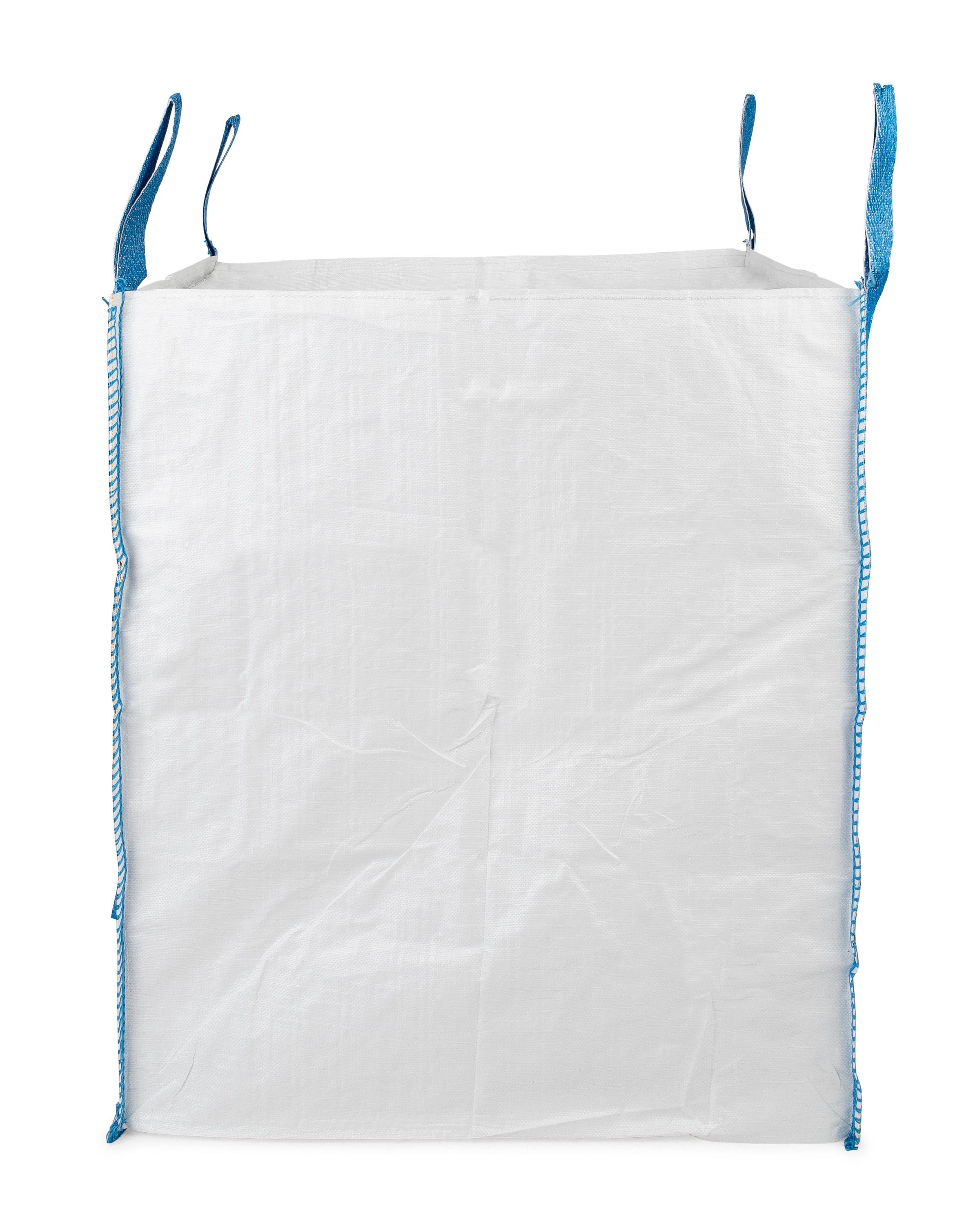Durasack Heavy Duty Contractor Bag, 40-Gallon Reusable White Woven Polypropylene Construction Demo Contractor Clean-Up Bag, Pack of 20