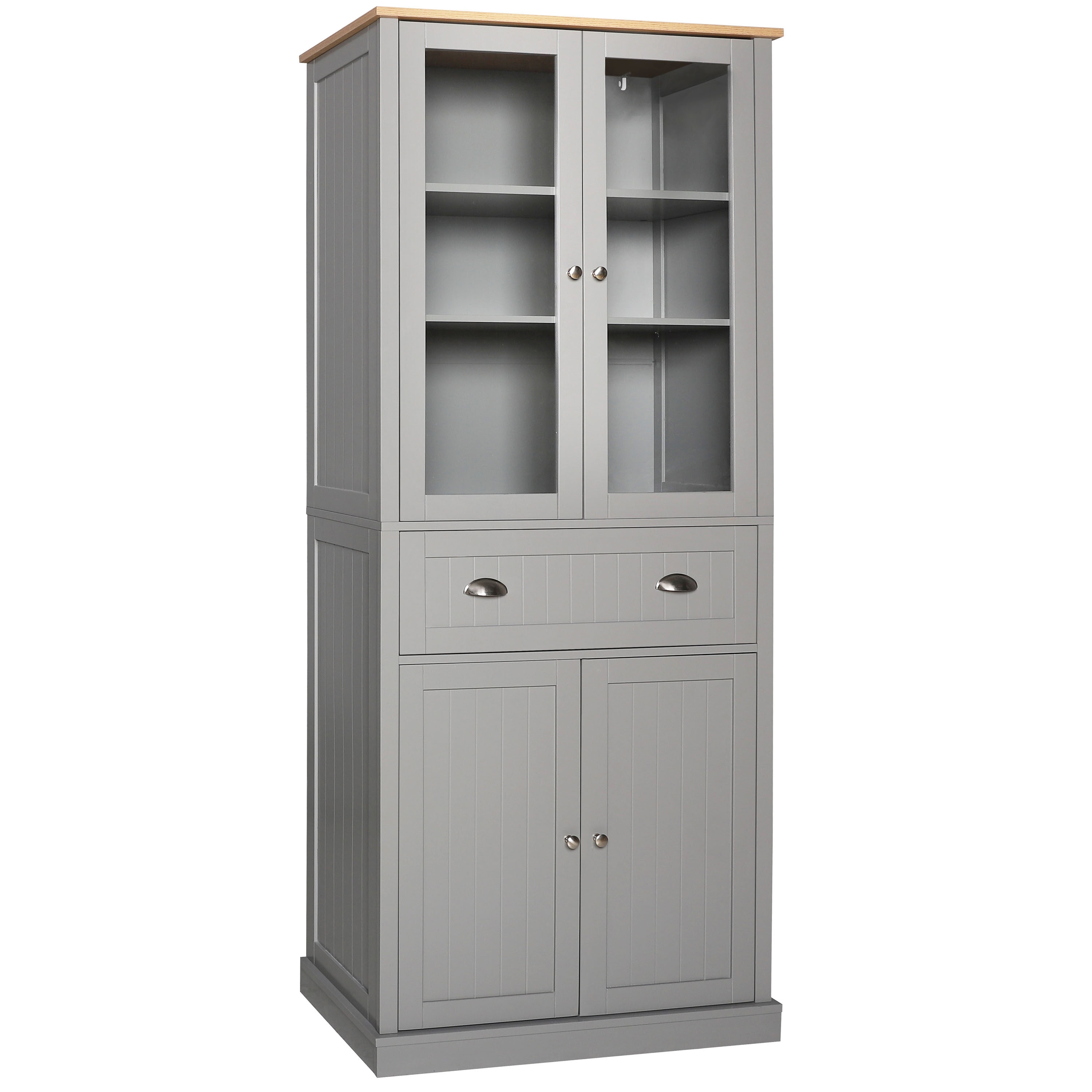 47 Kitchen Pantry Cabinets, Freestanding Kitchen Pantry Storage Cabinet  with Doors and Adjustable Shelves, Buffet Cupboards Storage Cabinet for  Home Office Use, White 