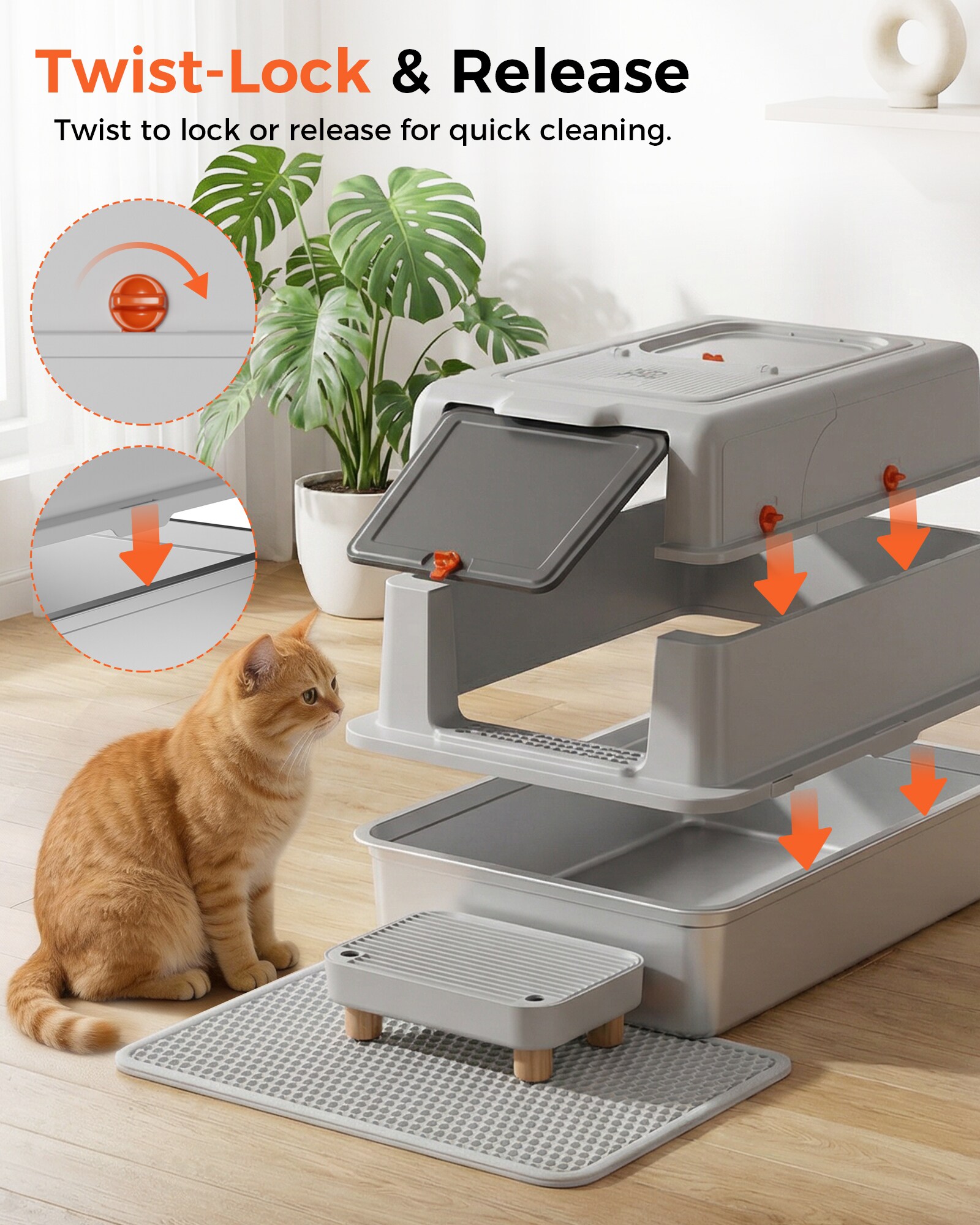 GTPLAYER LOWE-ACB08-GY-XXXL-1 Cat-Litter-Box - View #8