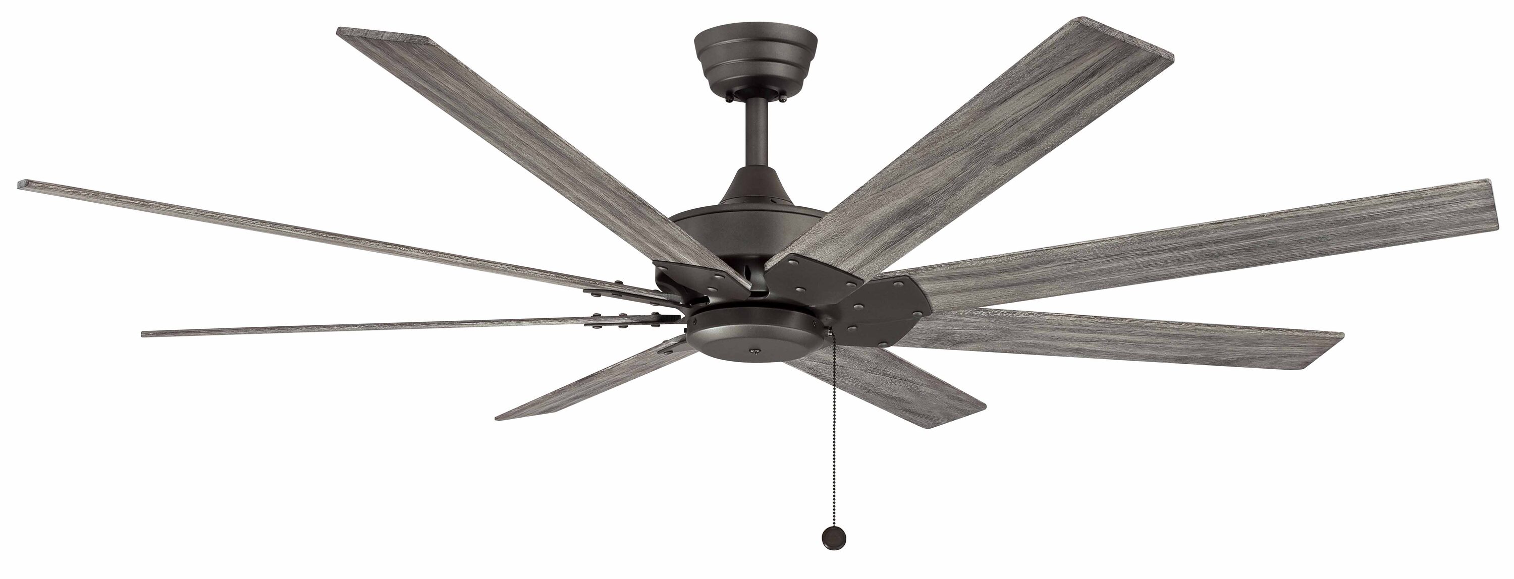Fanimation FP7910GR Levon 63-in Matte Greige Indoor Ceiling Fan Light Kit Compatible (8-Blade)