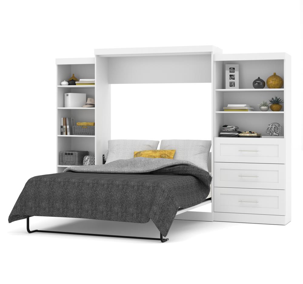 Bestar Pur White Queen Composite Murphy Bed in the Beds department at ...