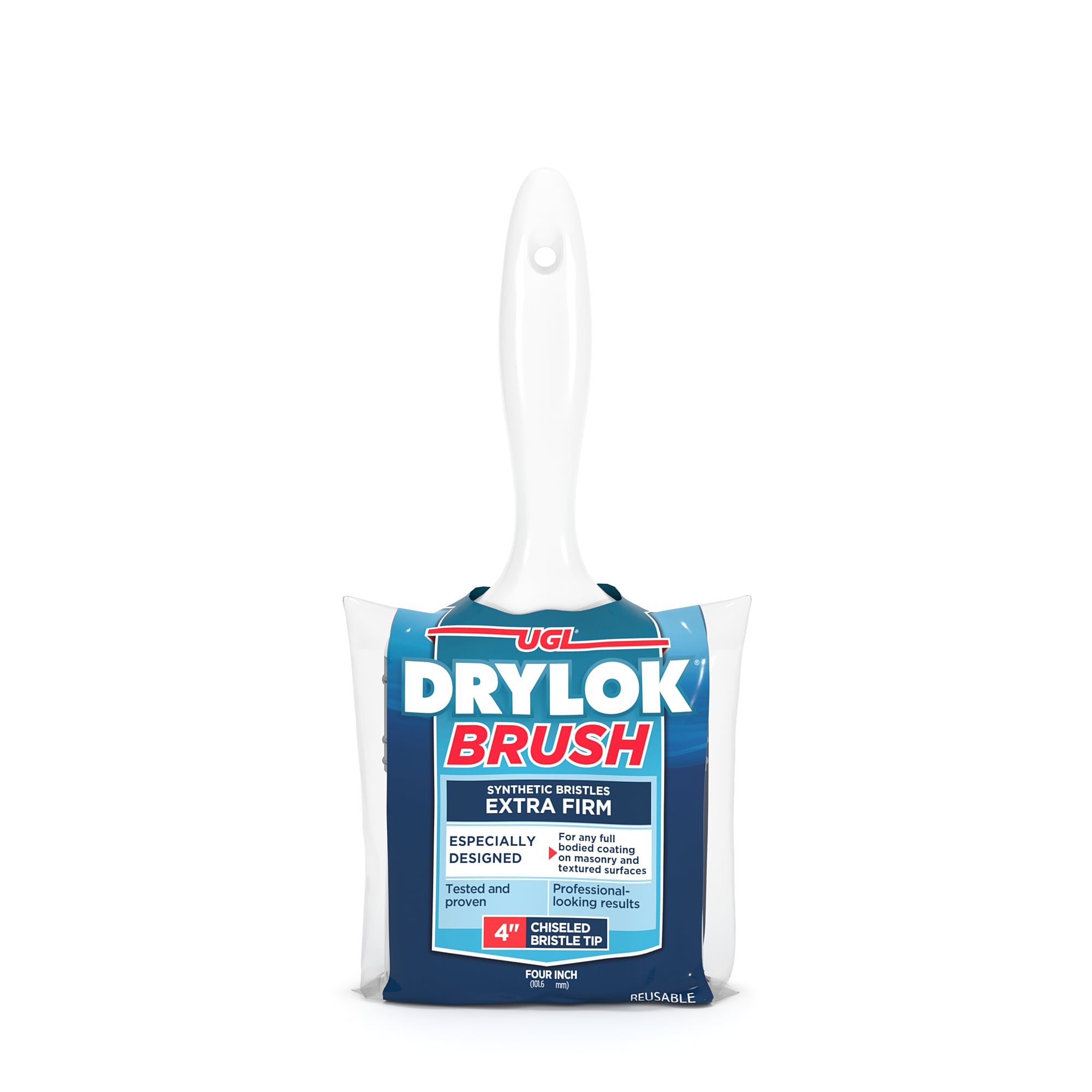 DRYLOK 773410 4-in Reusable Polyester Flat General purpose brush