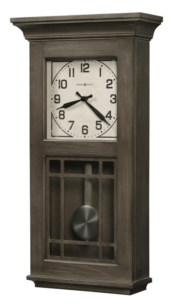 Howard Miller Aged Auburn Wood 24.5 in H Rectangle Indoor Grandfather Wall  Clock with Aged Dial and Arabic Numerals in the Clocks department at