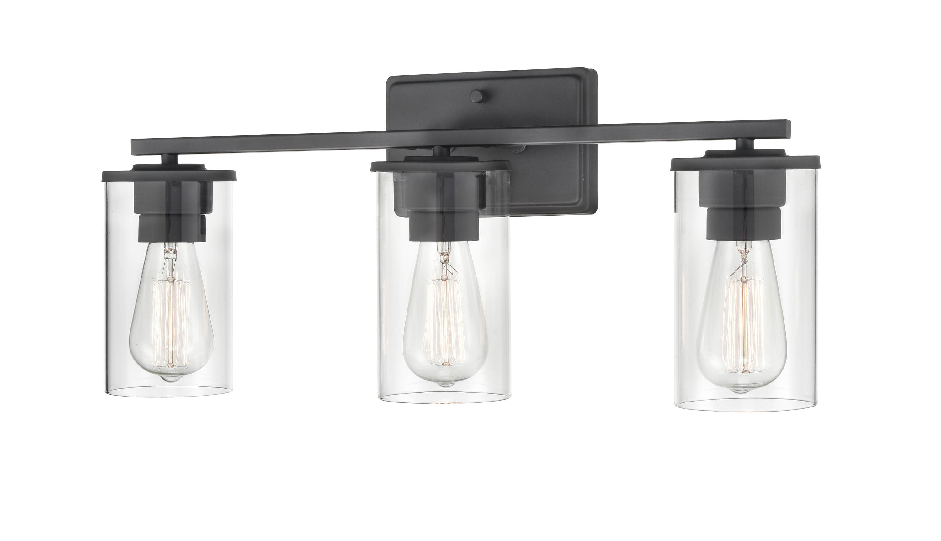 Millennium Lighting Verlana 22-in 3-light Matte Black Traditional 