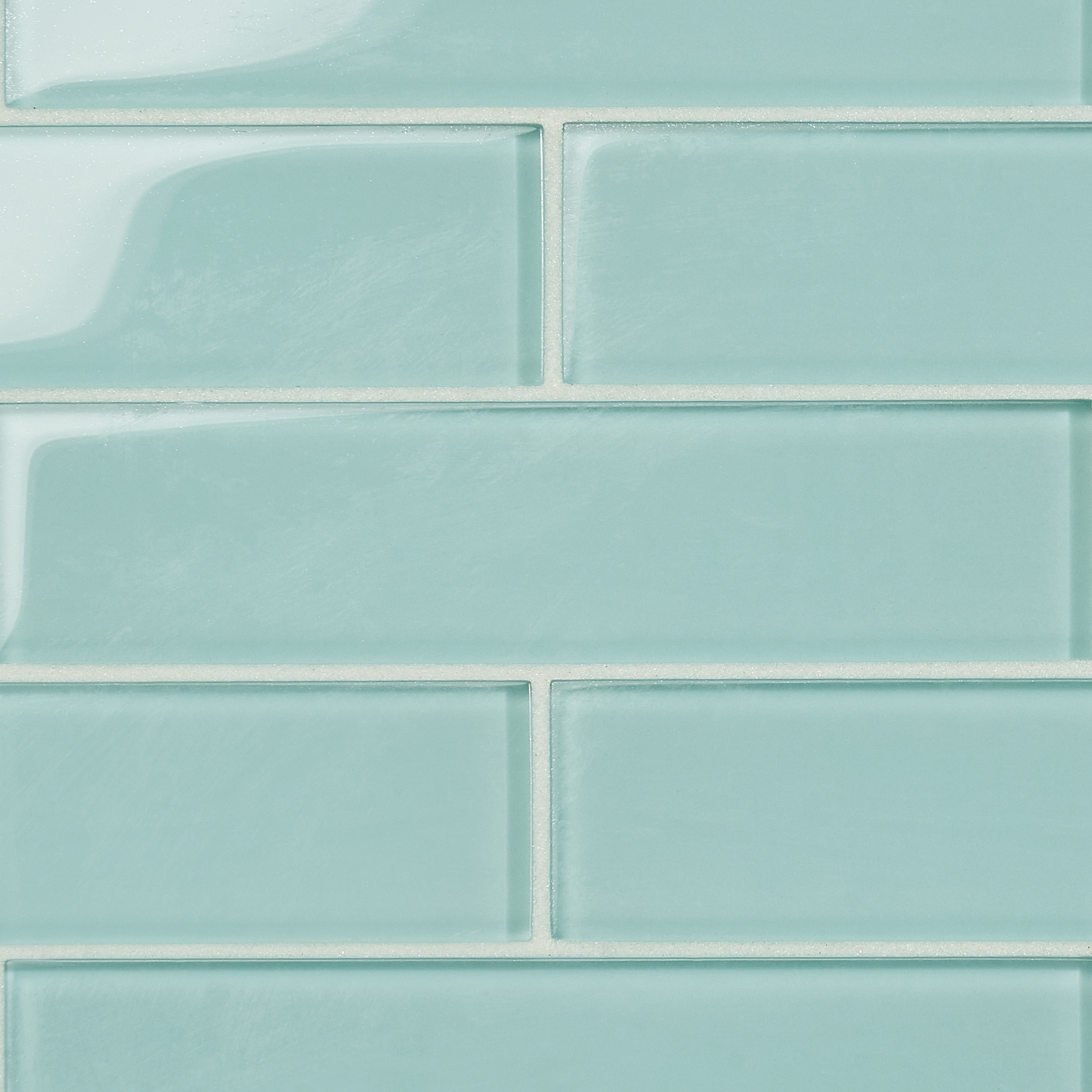 Artmore Tile EXT3RD100912 Lumin Adriatic Mist 2-in x 8-in Polished Glass Subway Wall Tile ( 4.0-sq ft Carton )