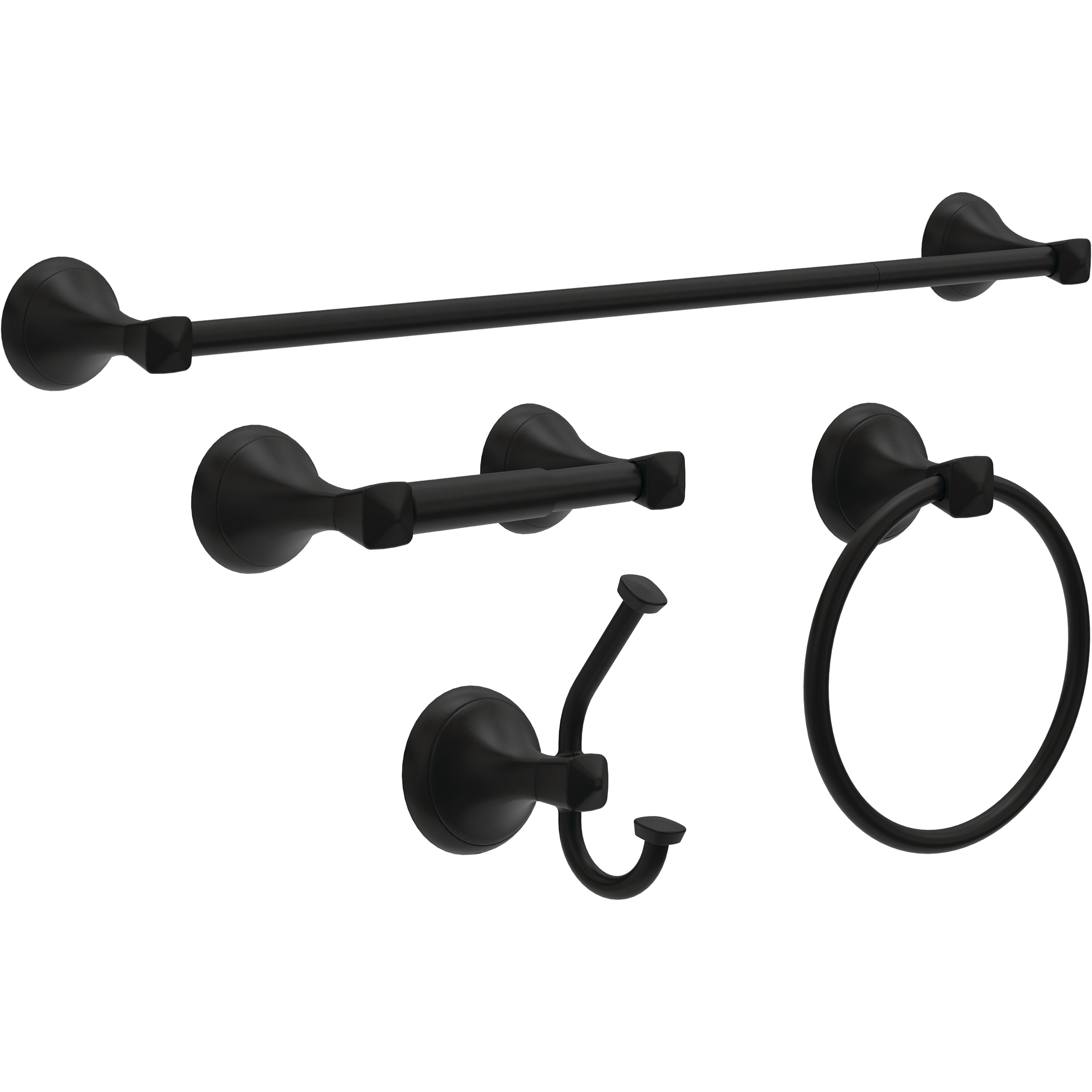 Delta Esato Matte Black Double-Hook Wall Mount Towel Hook in the