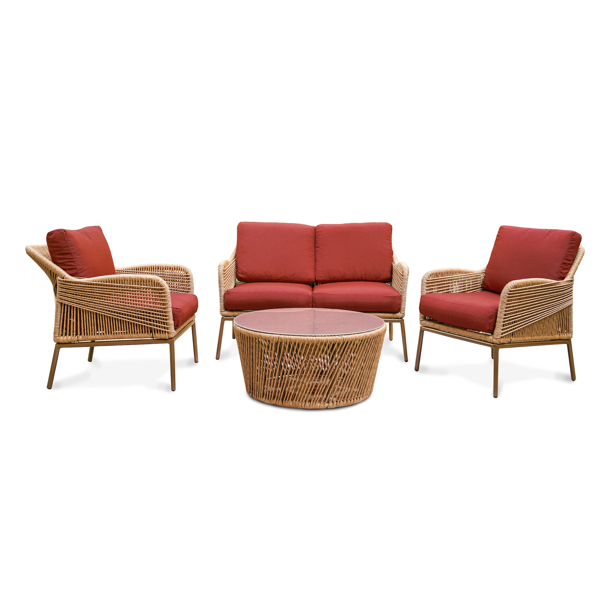 Leisure Made 199625-RED Patio-Conversation-Sets - View #6