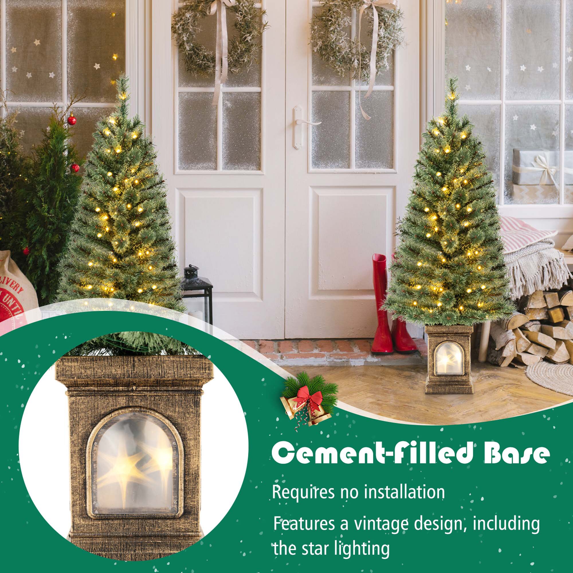 Costway LWS00764 Artificial-Christmas-Trees - View #4