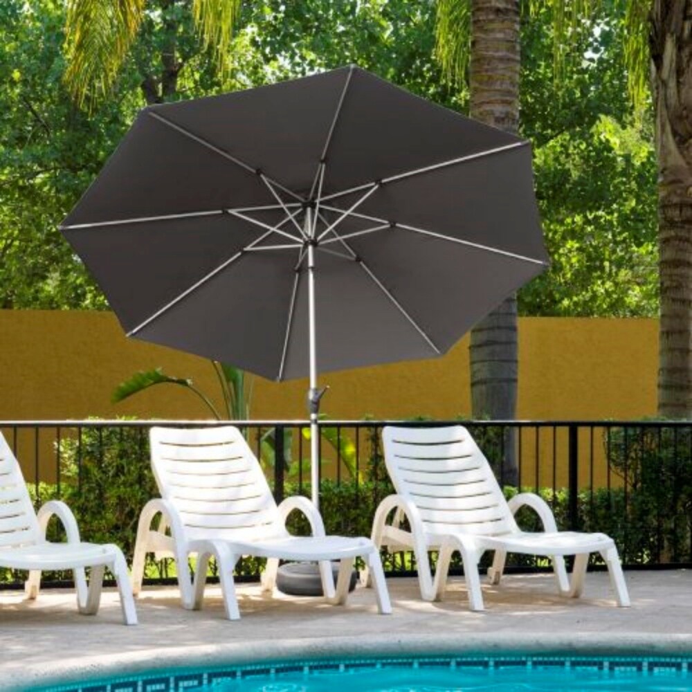 Traditional weather　unioncover 101 34 Clihome 15-ft Steel Red Market Patio Umbrella CWCH-OP3703WN