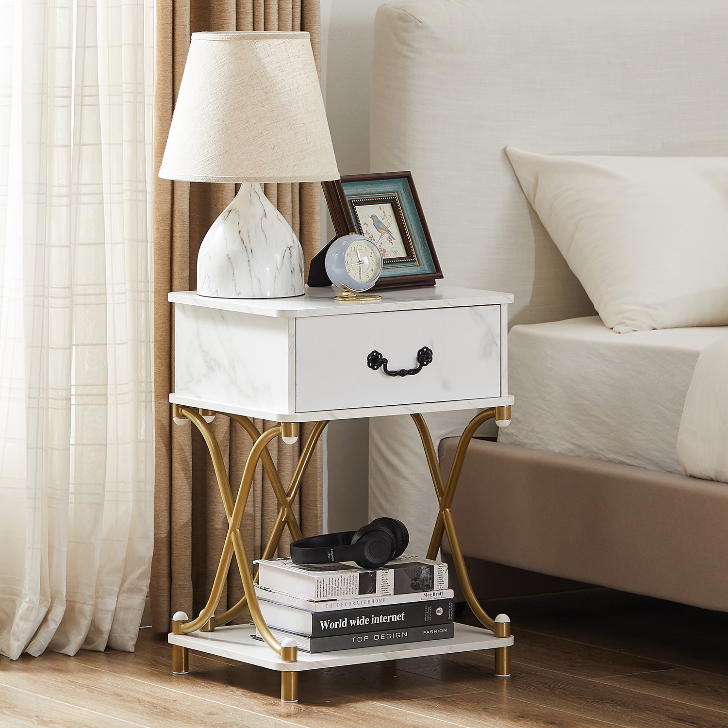 Vecelo LOE-MX-NS23-WHE nightstands - View #2