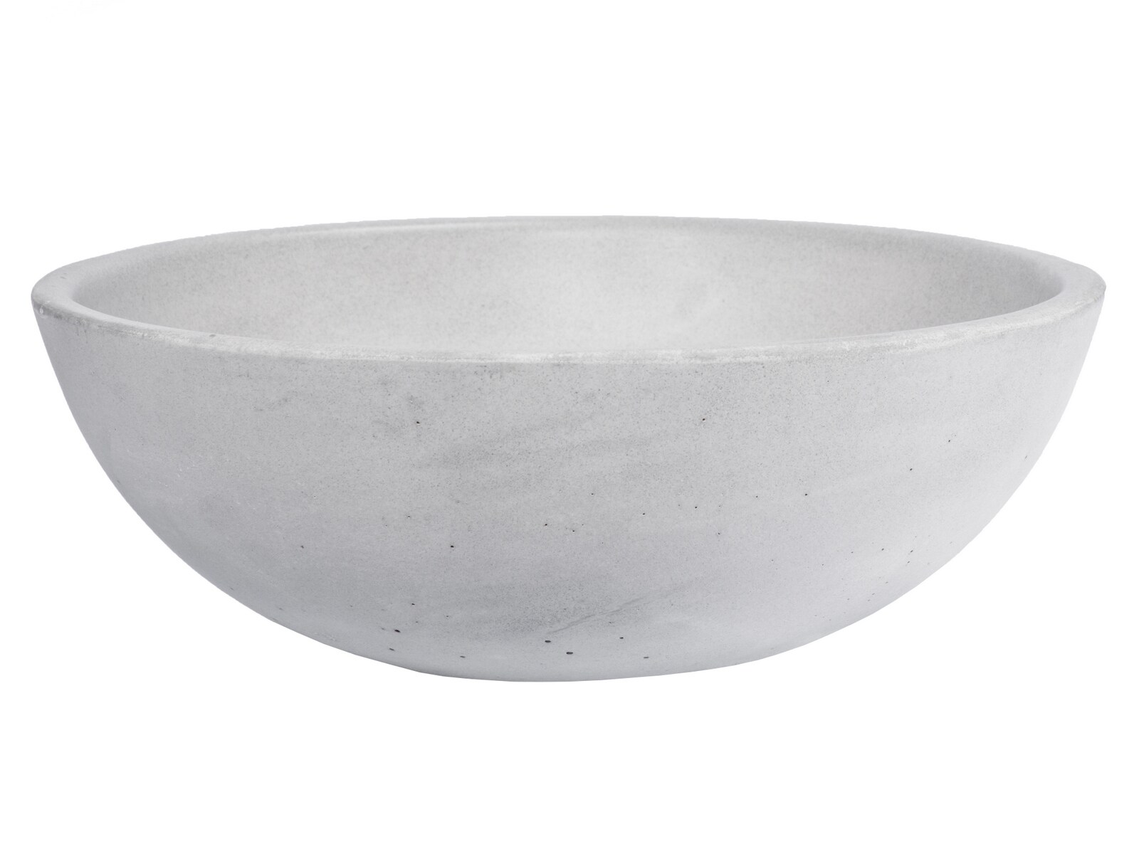 Eden Bath Light Gray Concrete Vessel Round Modern Bathroom Sink (14.2 ...