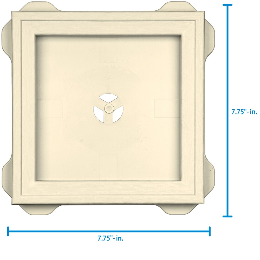 Builders Edge 7 75 In X 7 75 In Heritage Cream Vinyl Universal Mounting Block In The Mounting