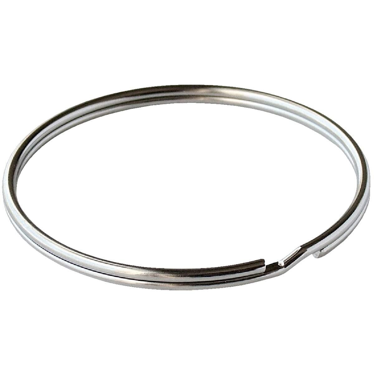  Heavy-Duty Split Key Ring Nickel Steel MPN 76602