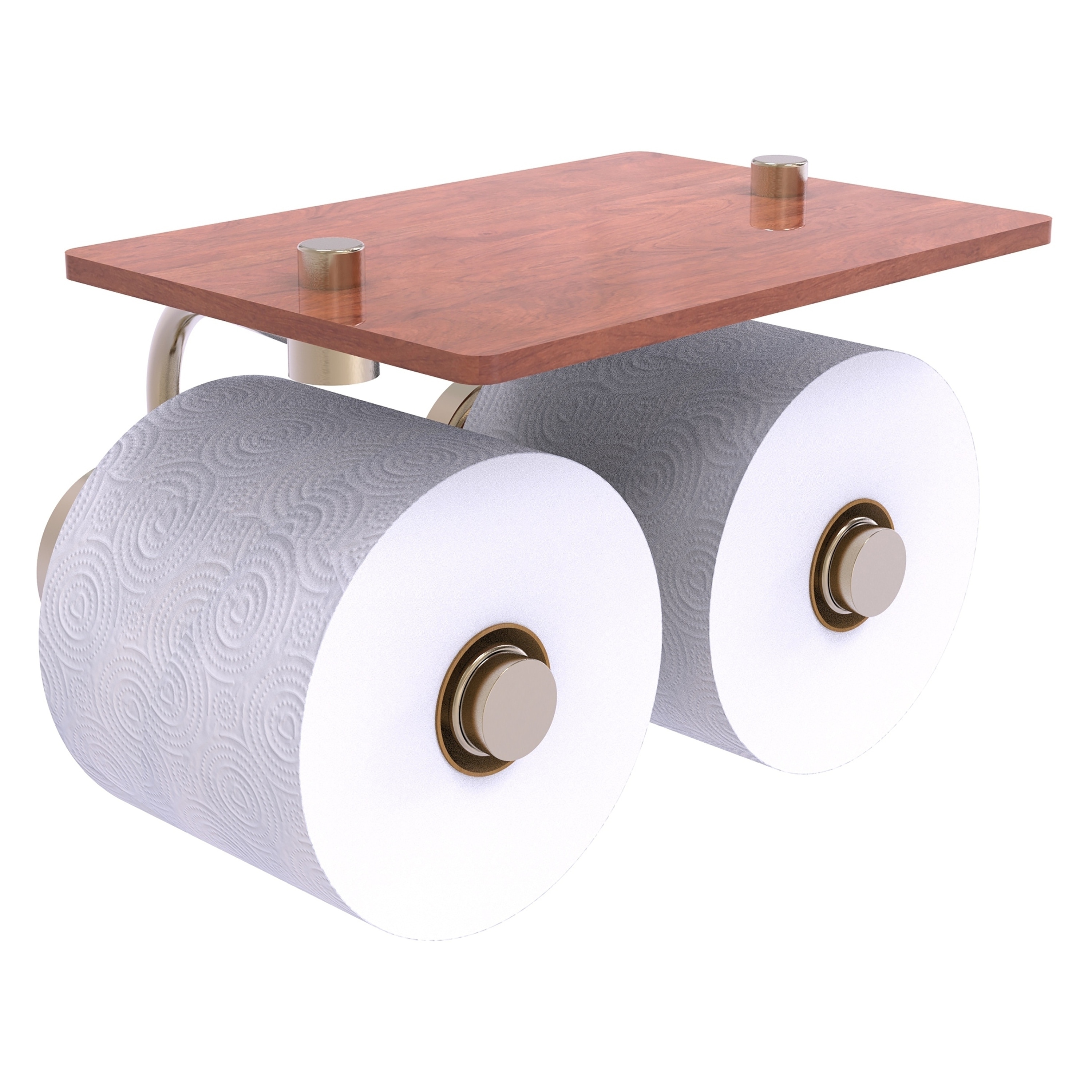 Allied Brass WP-24-2S-IRW-PEW Waverly Place Antique Pewter Wall mount Double post Toilet Paper Holder 2 -Rolls with Storage
