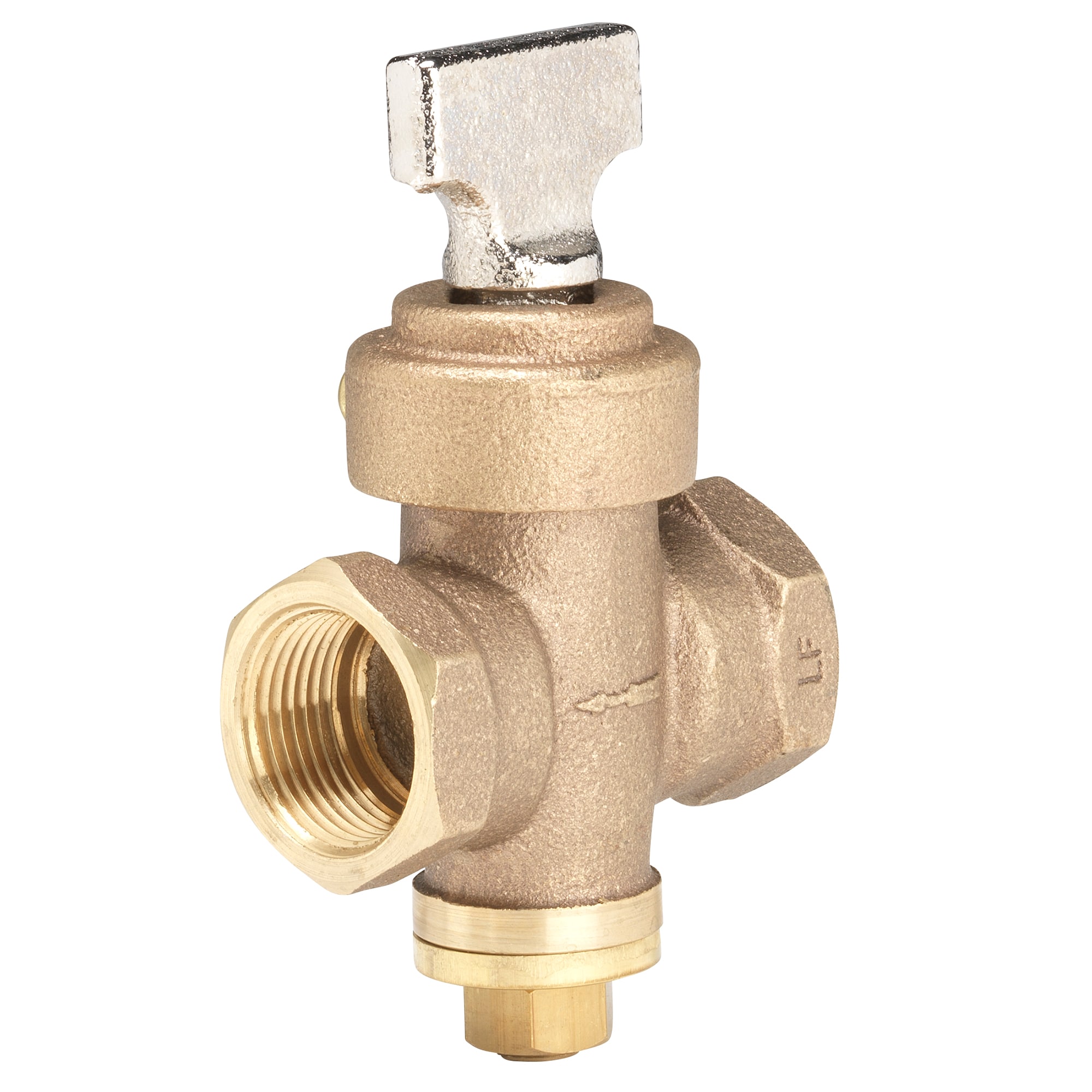 Homewerks 1-in FIP x 1-in FIP Brass Multi turn Stop and Waste Valve