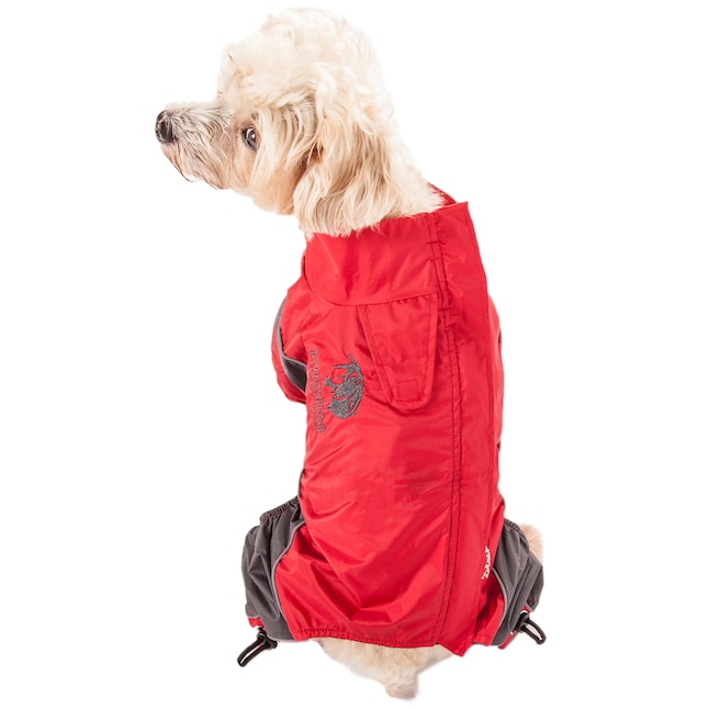 Touchdog Quantum-Ice Full-Bodied Adjustable Dog Jacket | Red/Charcoal ...